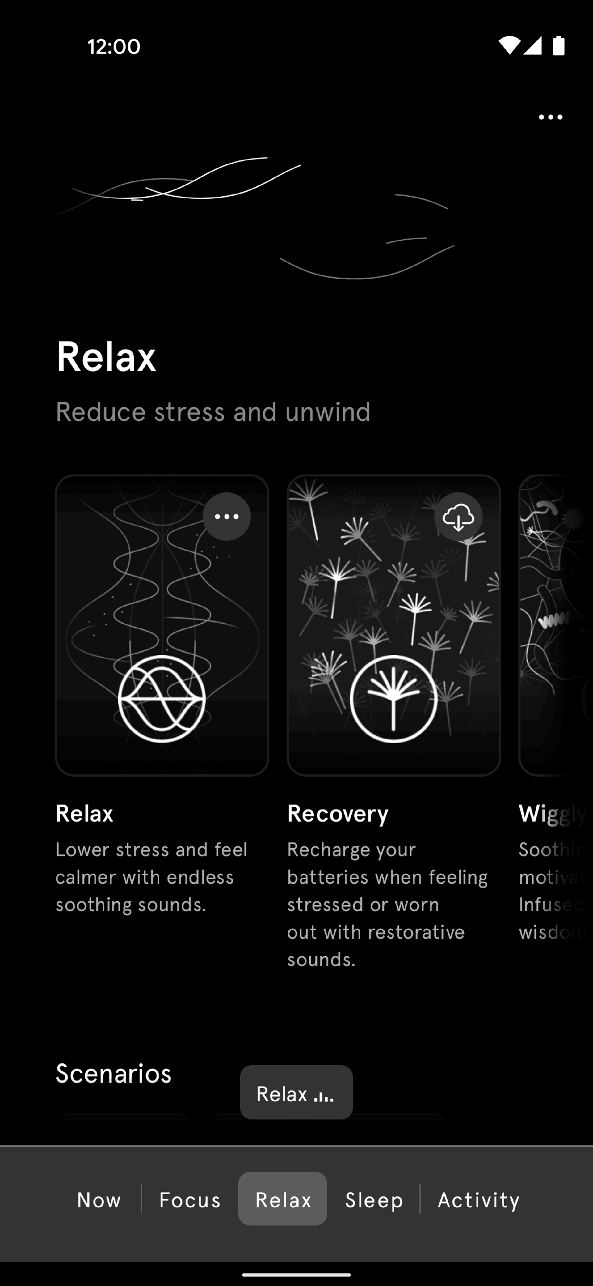 Endel Android Health & Fitness interface screenshot 3