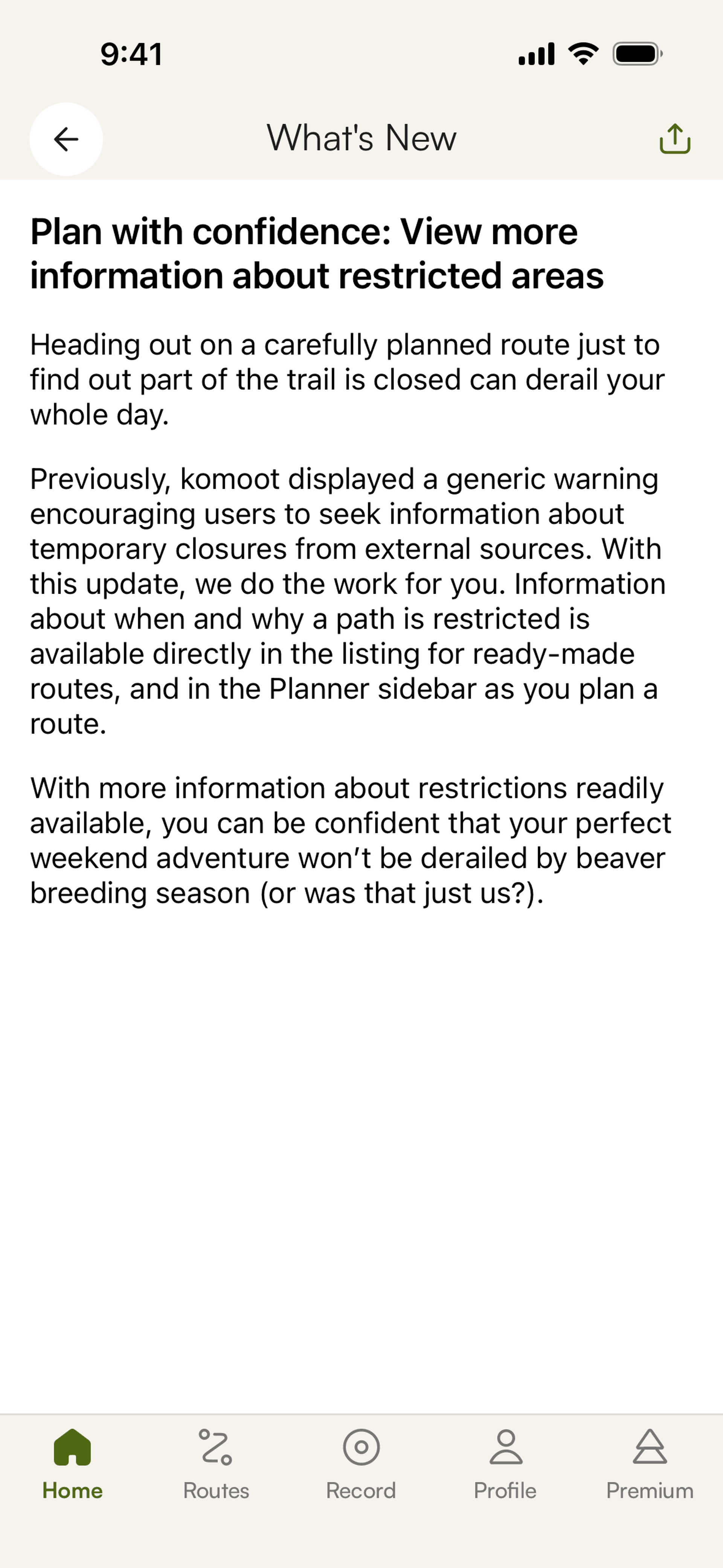 komoot iOS Health & Fitness interface screenshot 10