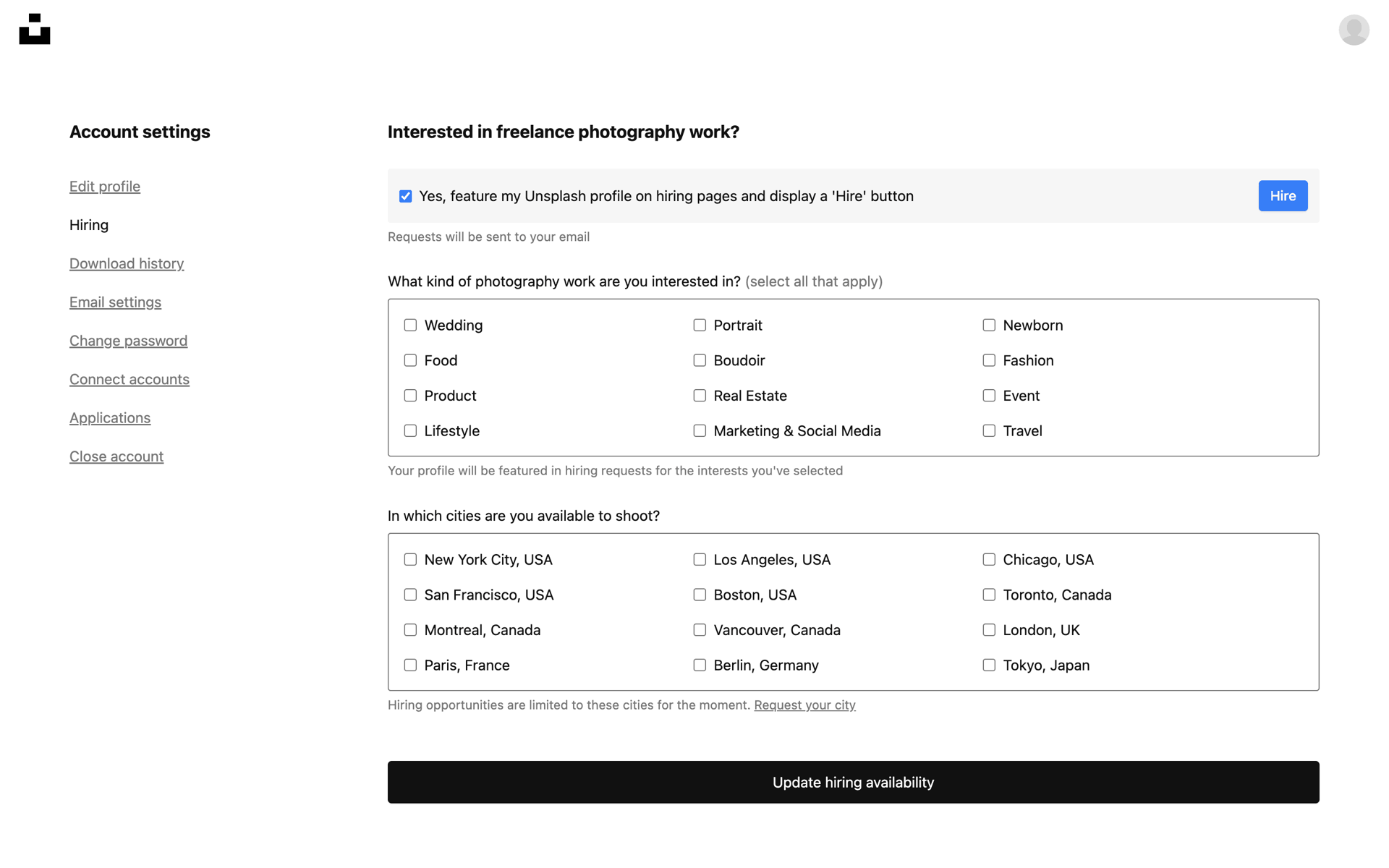 Unsplash Web Photo & Video interface screenshot 20