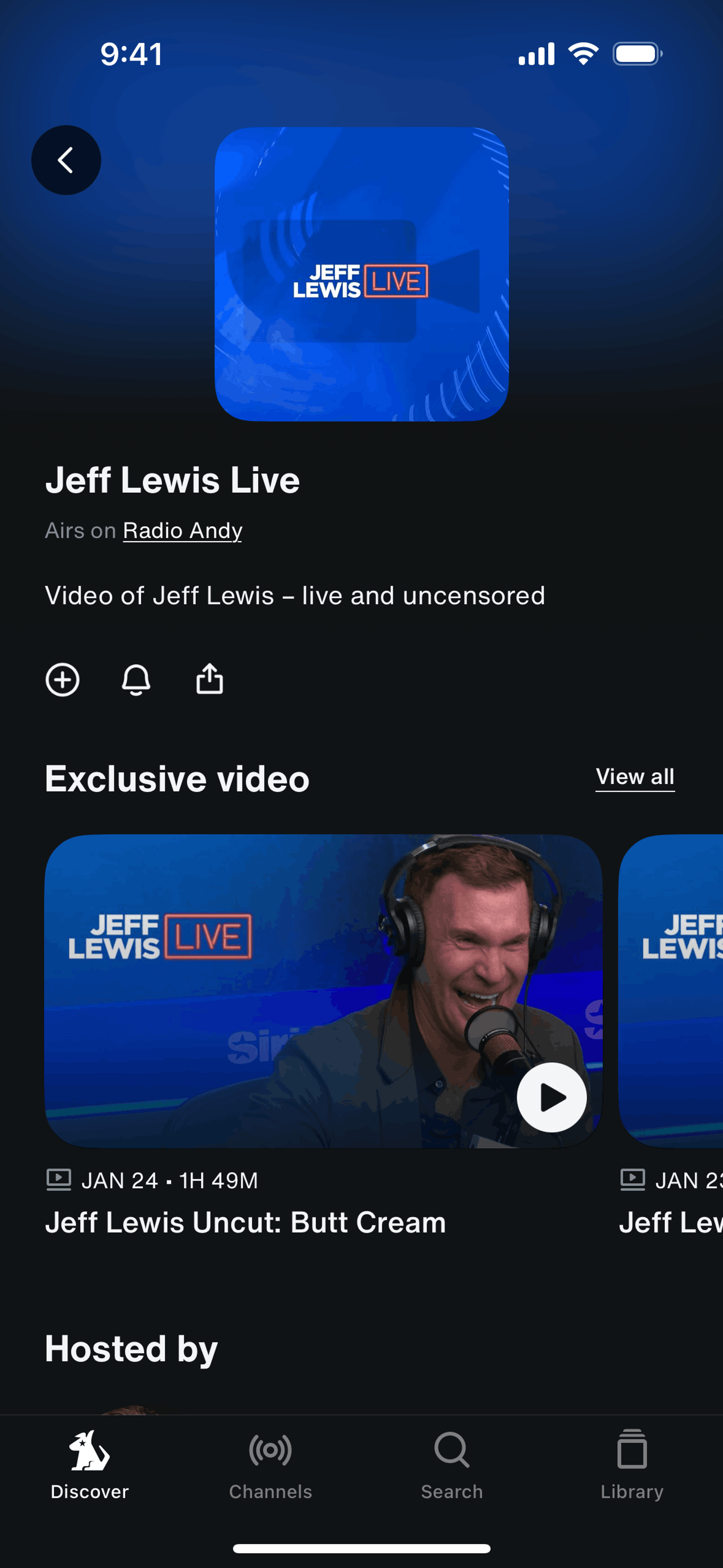 SiriusXM iOS Music & Audio interface screenshot 21