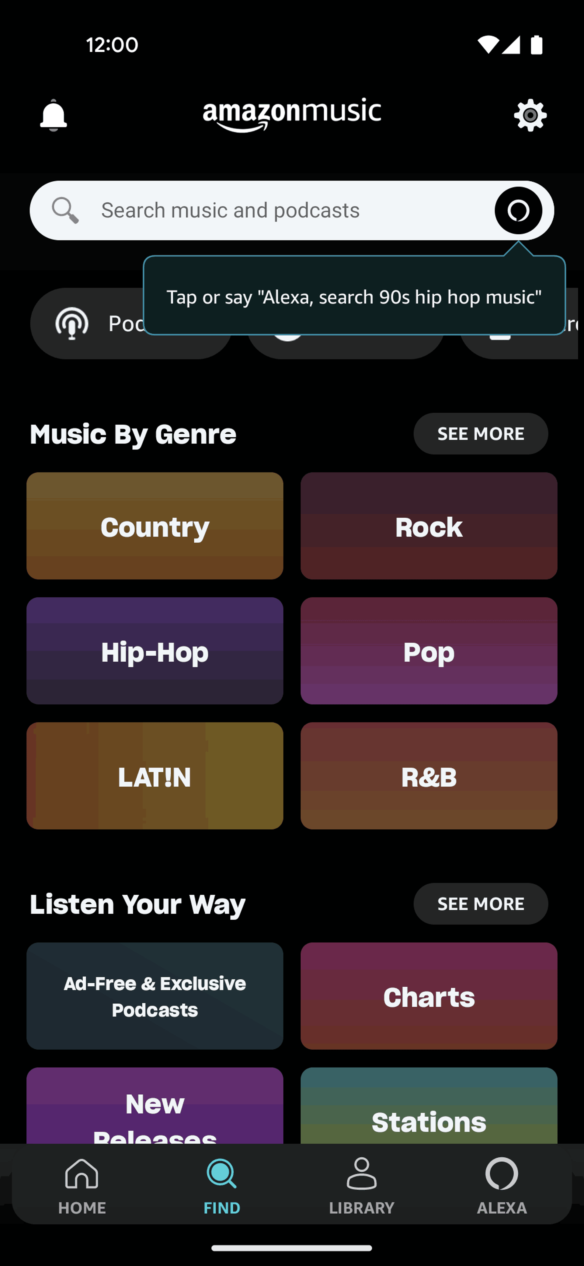 Amazon Music Android Music & Audio interface screenshot 3