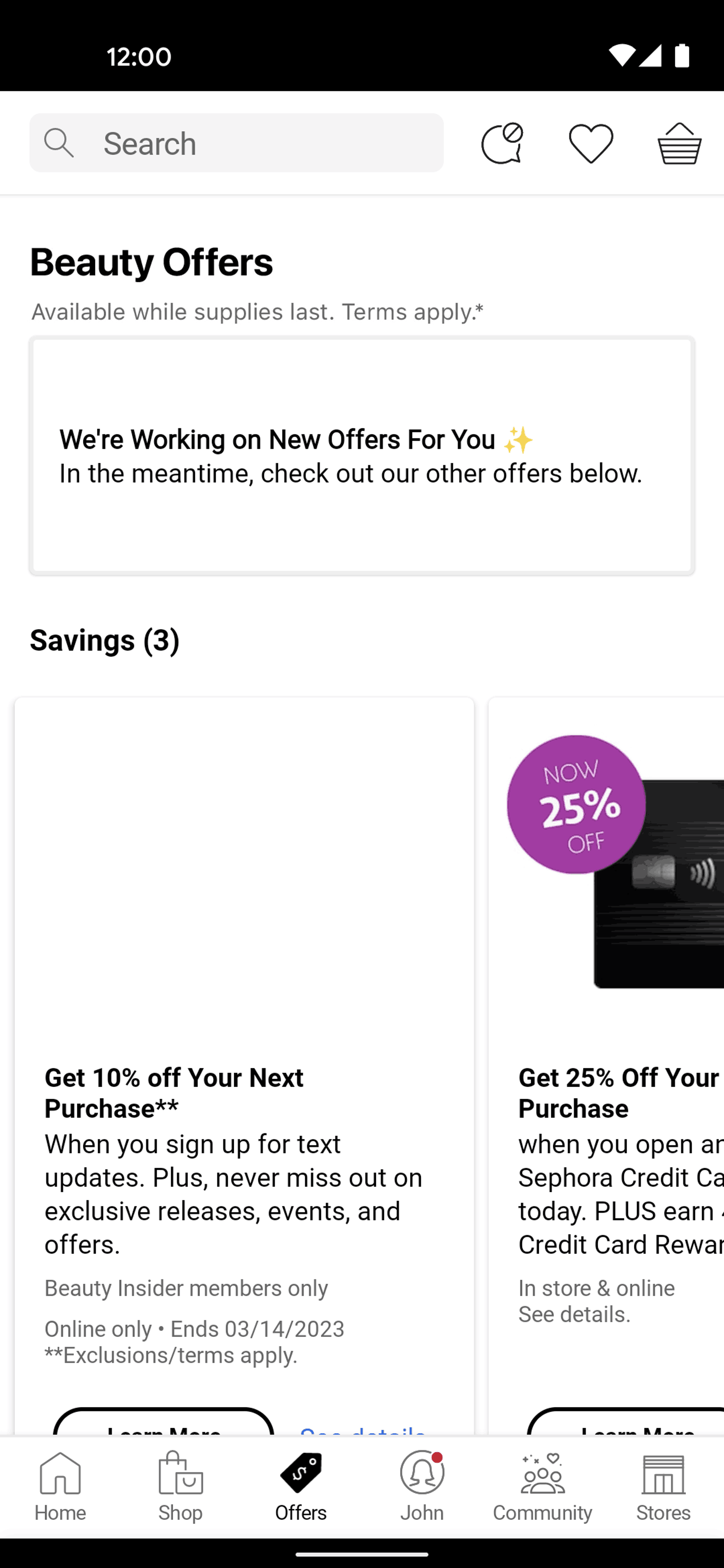 Sephora Android Shopping interface screenshot 4