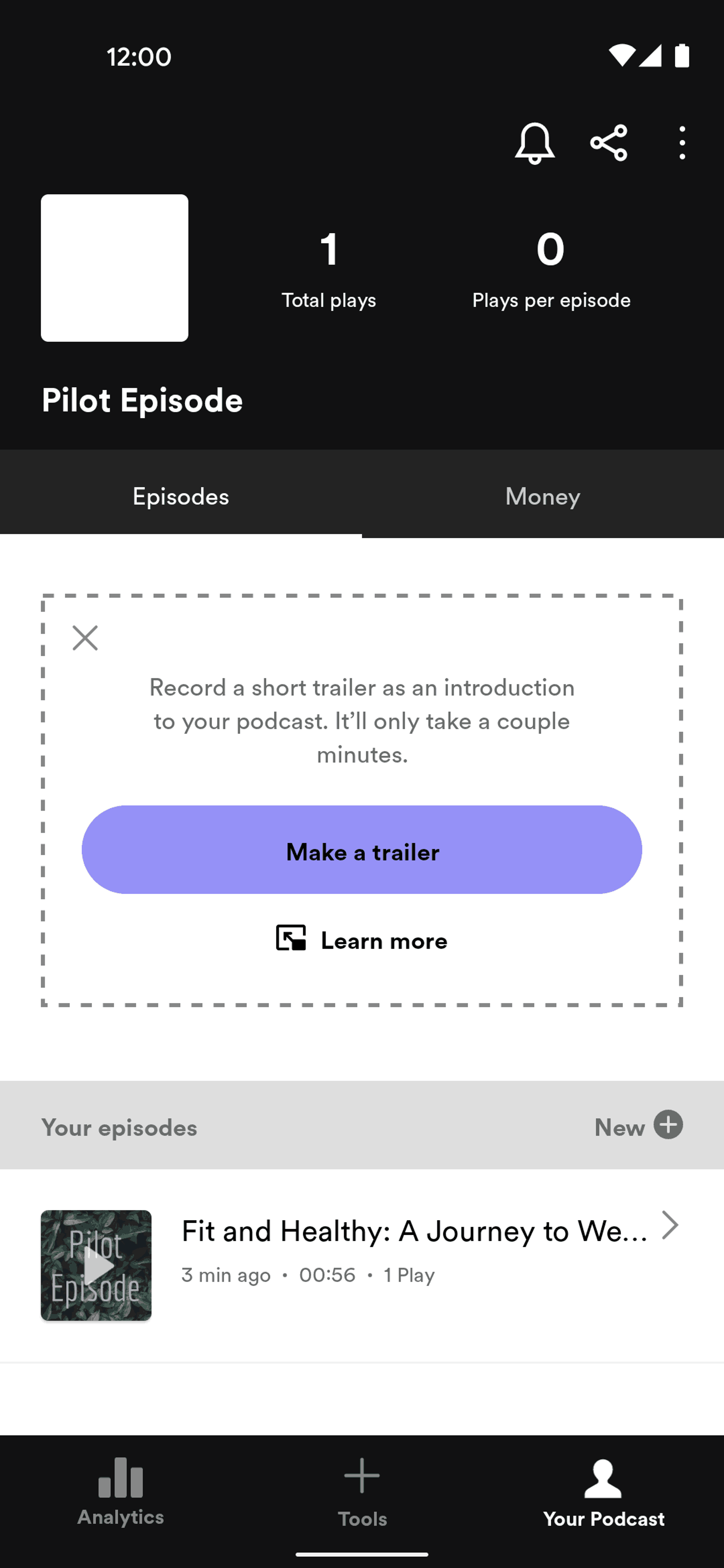 Spotify for Podcasters Android Business interface screenshot 2