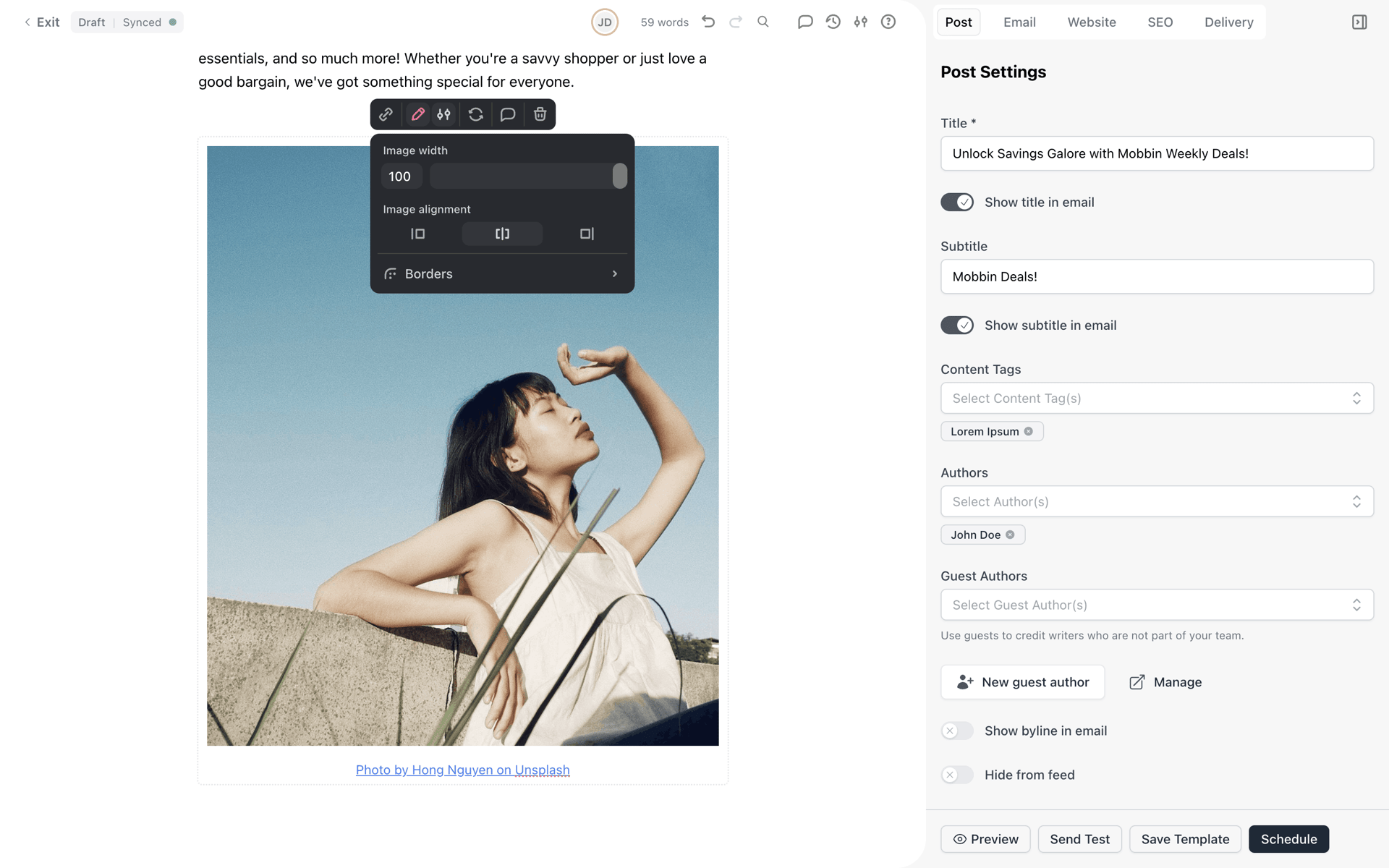 beehiiv Web Business interface screenshot 8