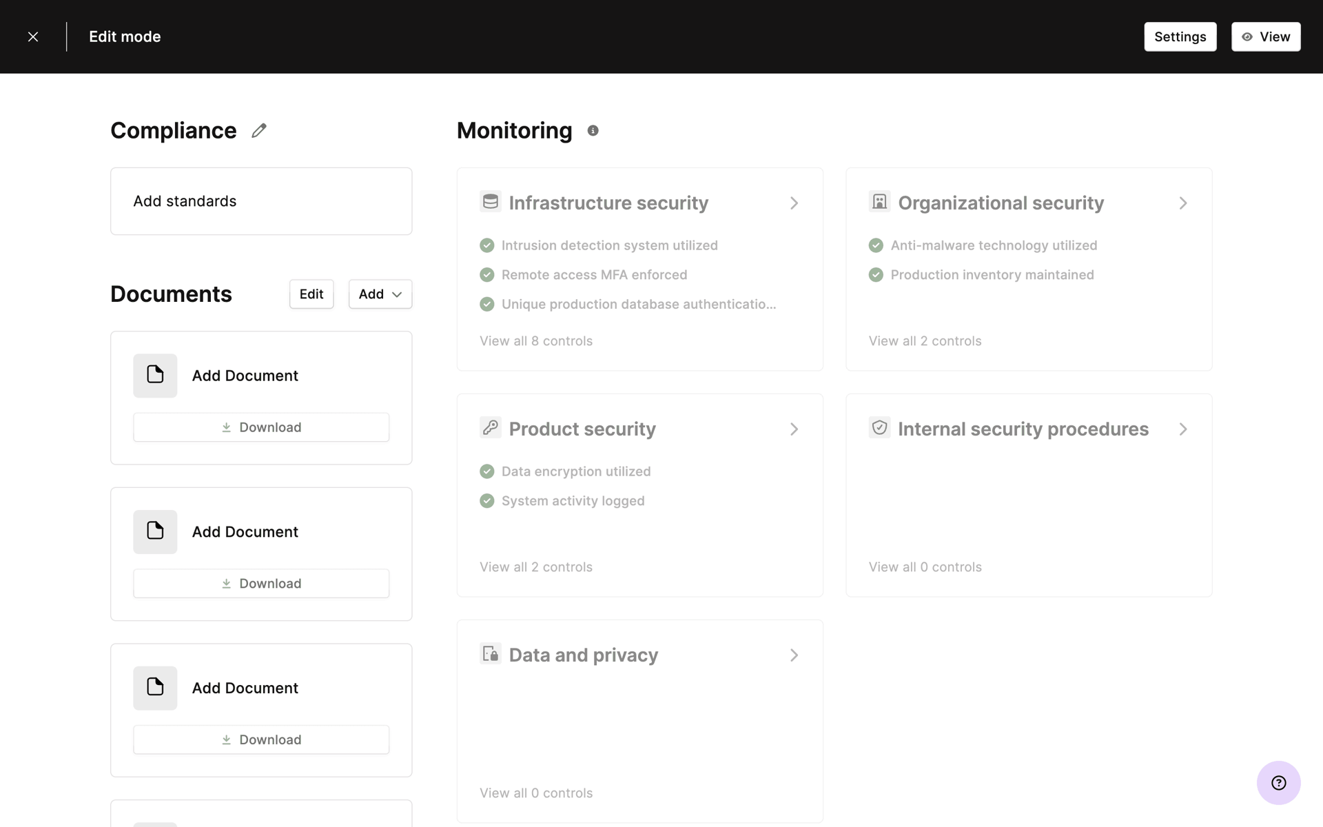 Vanta Web Business interface screenshot 15