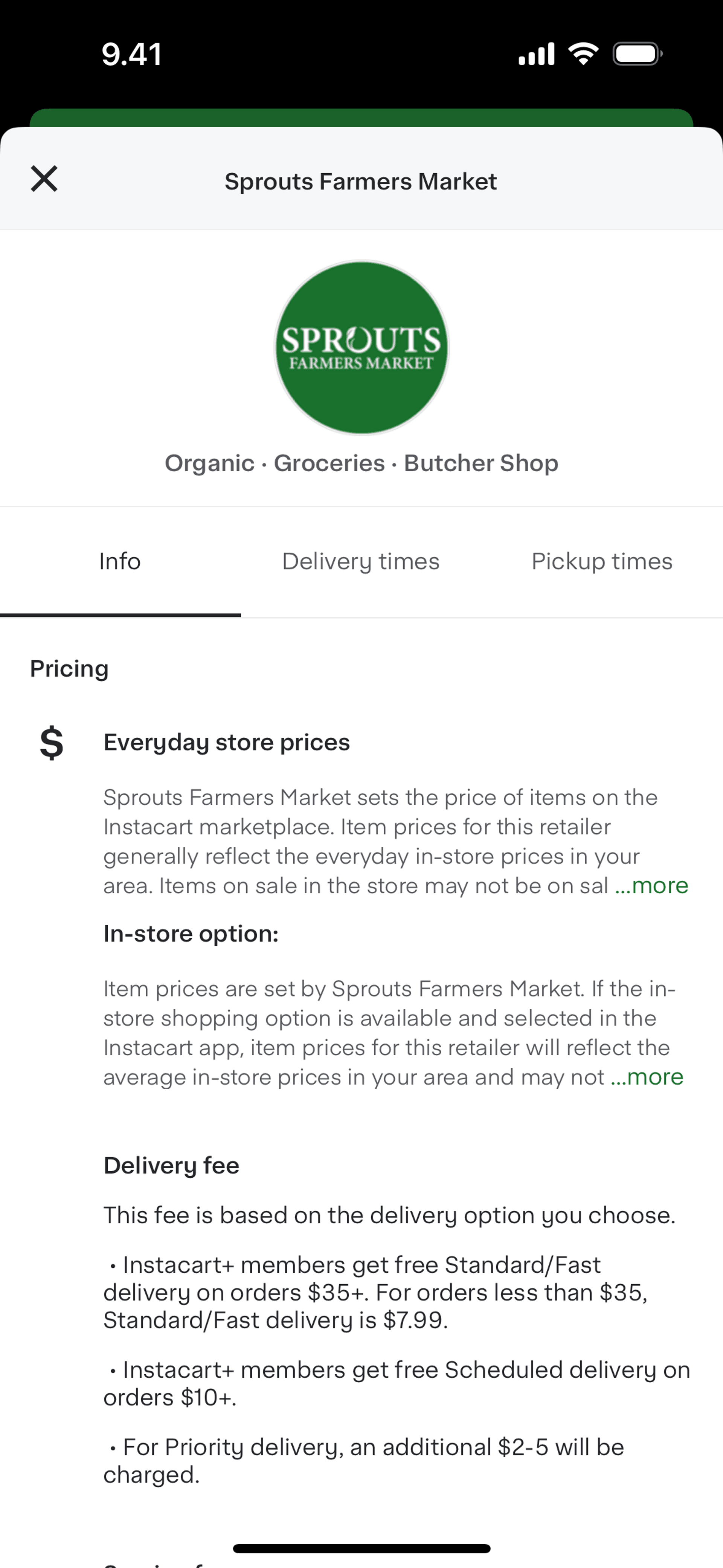 Instacart iOS Shopping interface screenshot 17