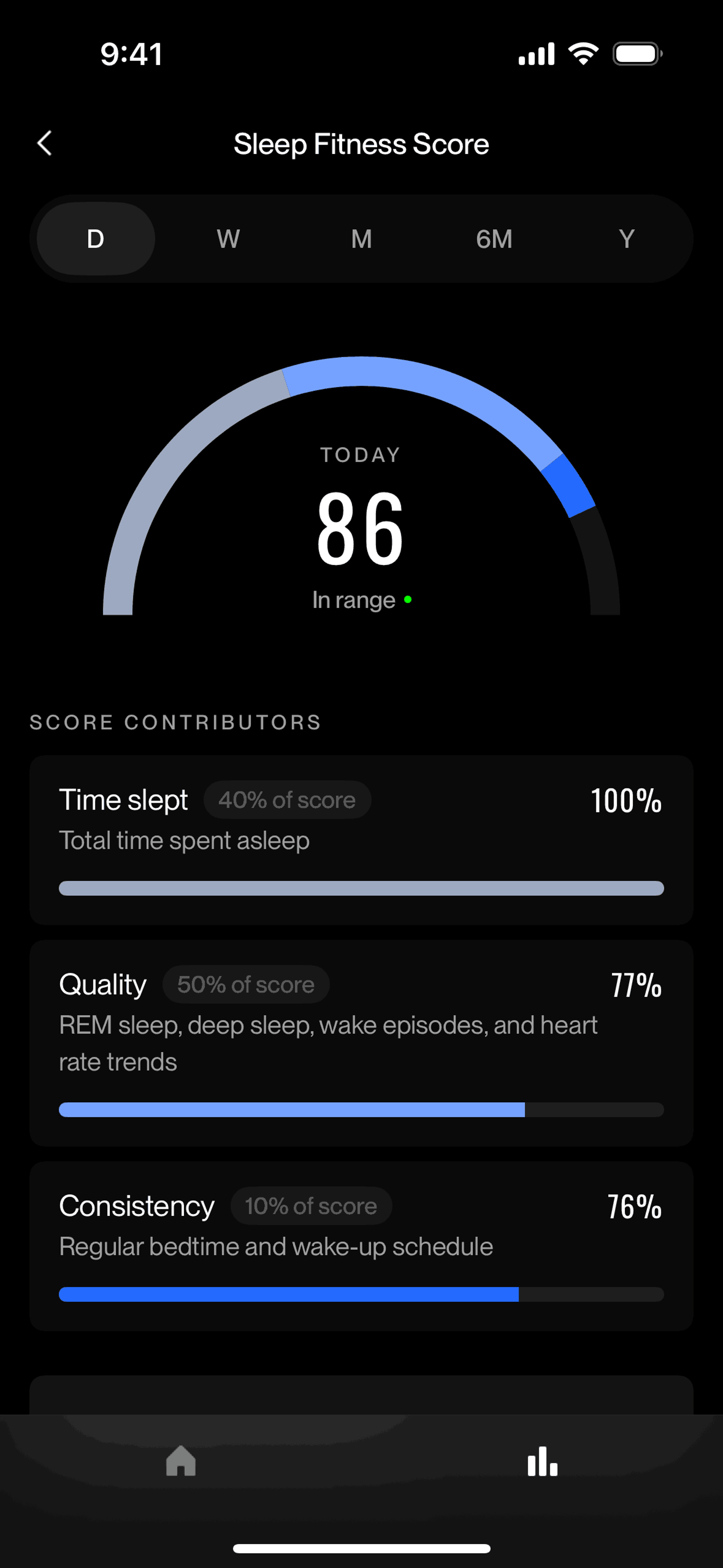 Eight Sleep iOS Health & Fitness interface screenshot 9