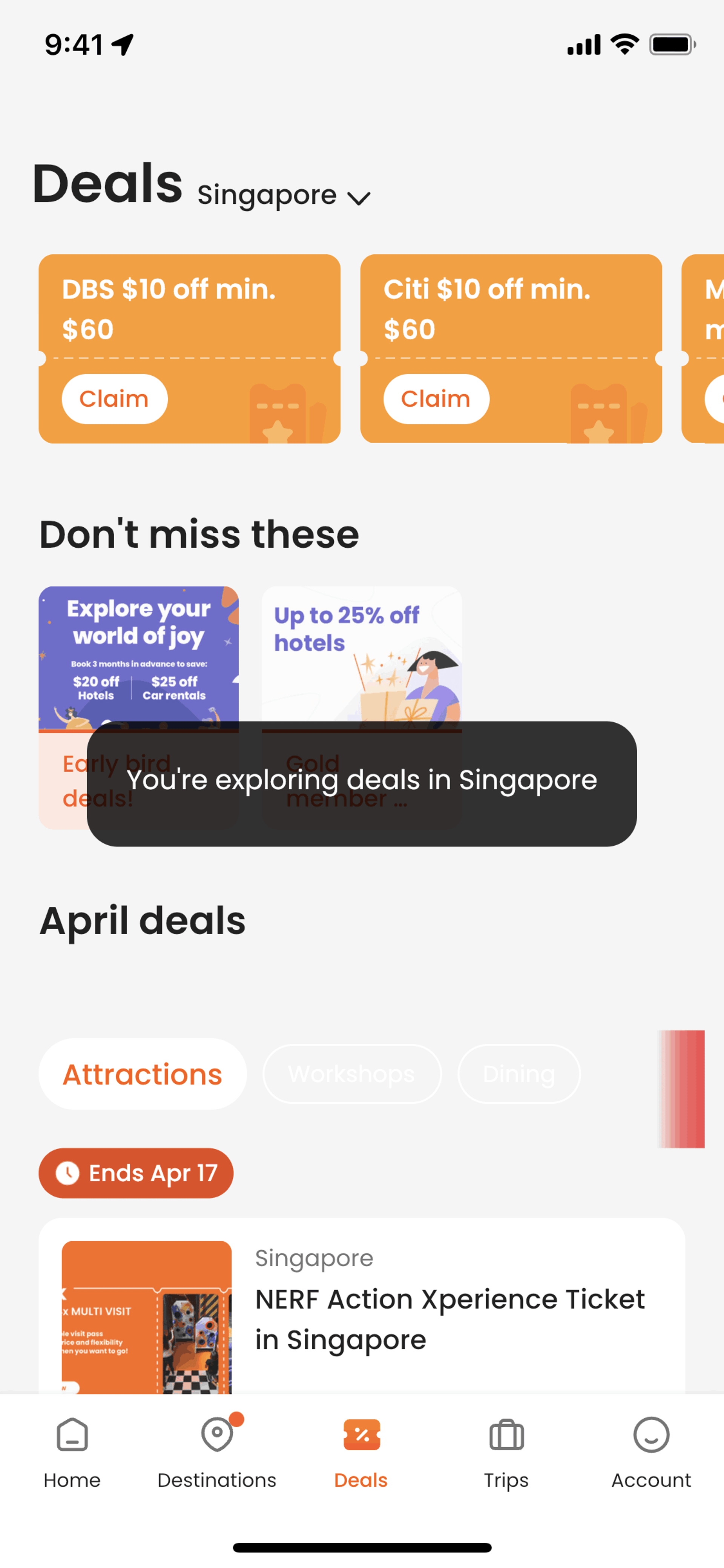 Klook iOS Travel & Transportation interface screenshot 4