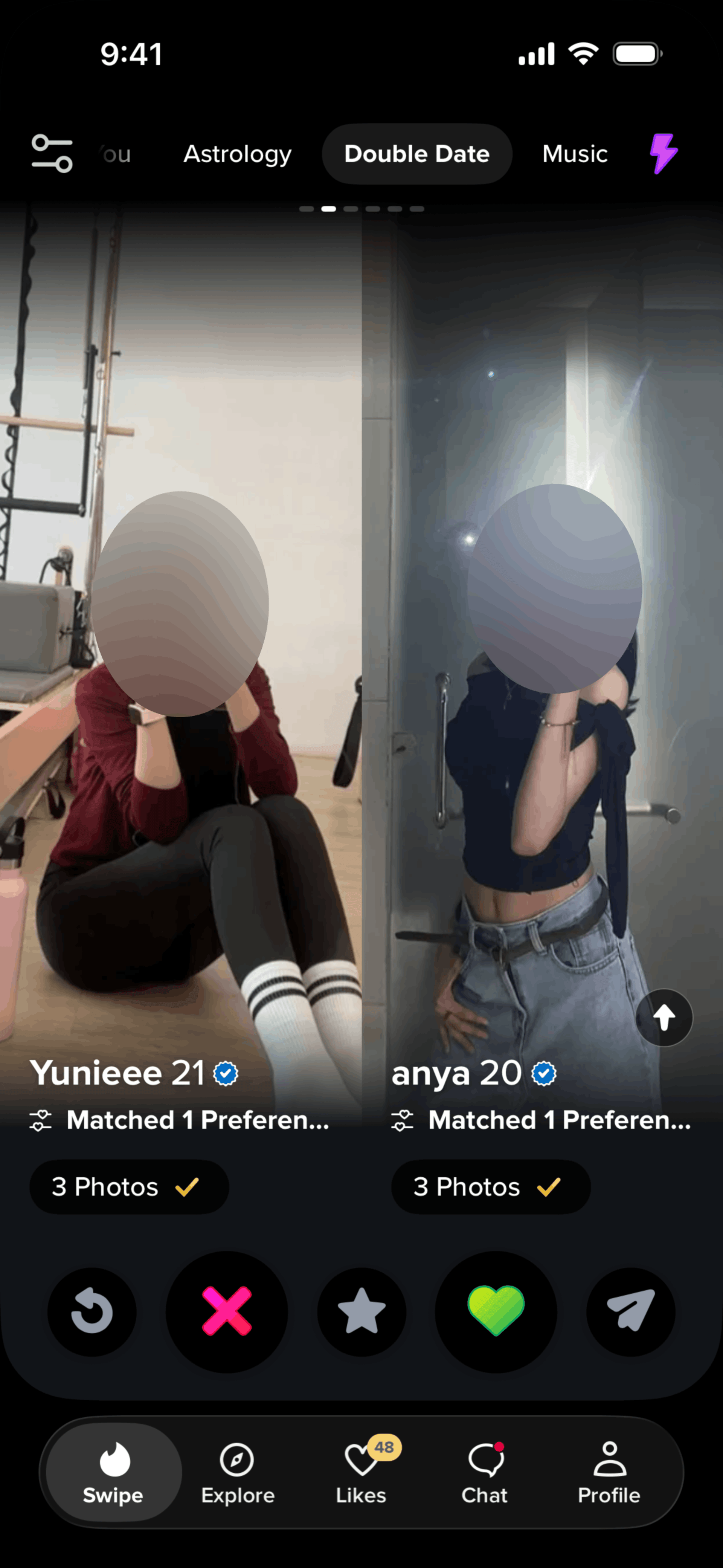 Tinder iOS Social Networking interface screenshot 16