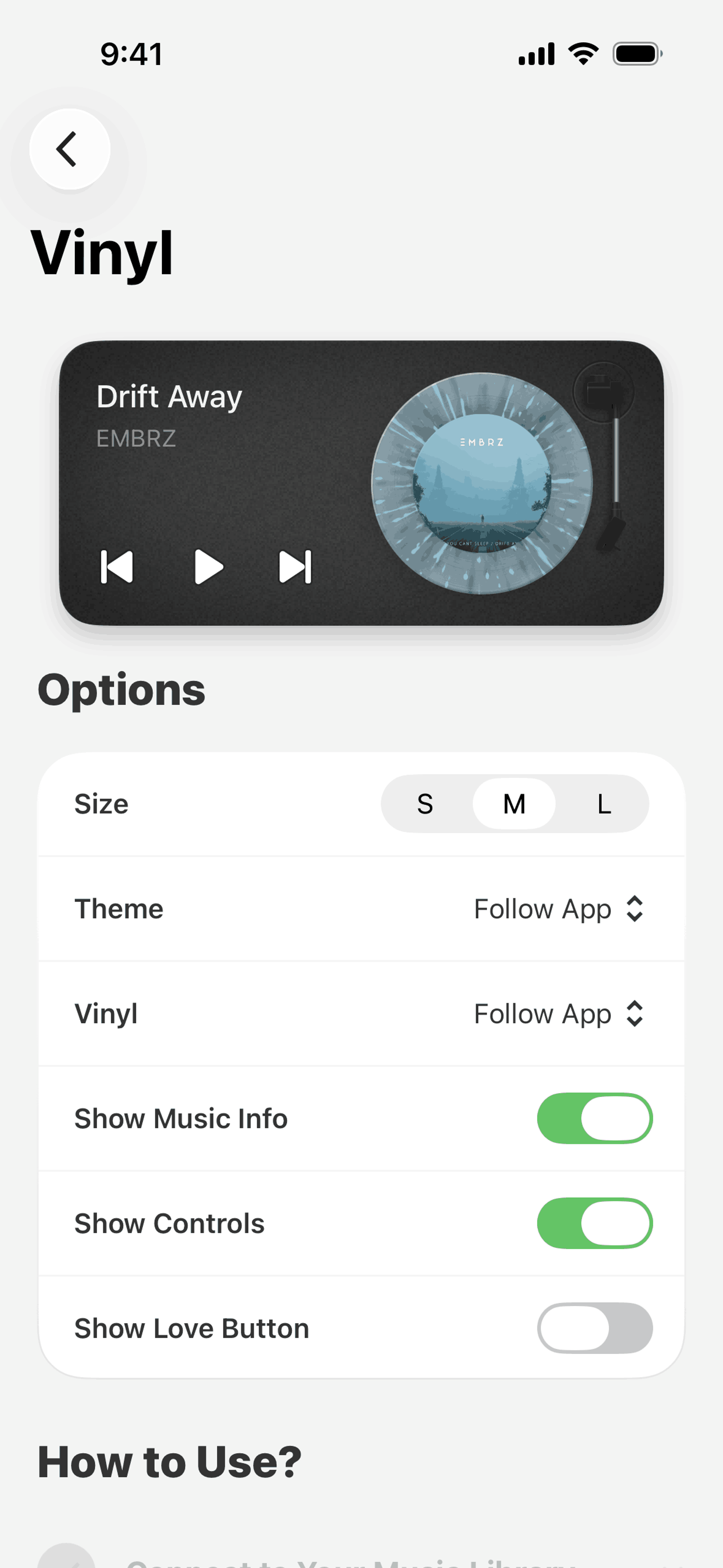 MD Vinyl iOS Music & Audio interface screenshot 18