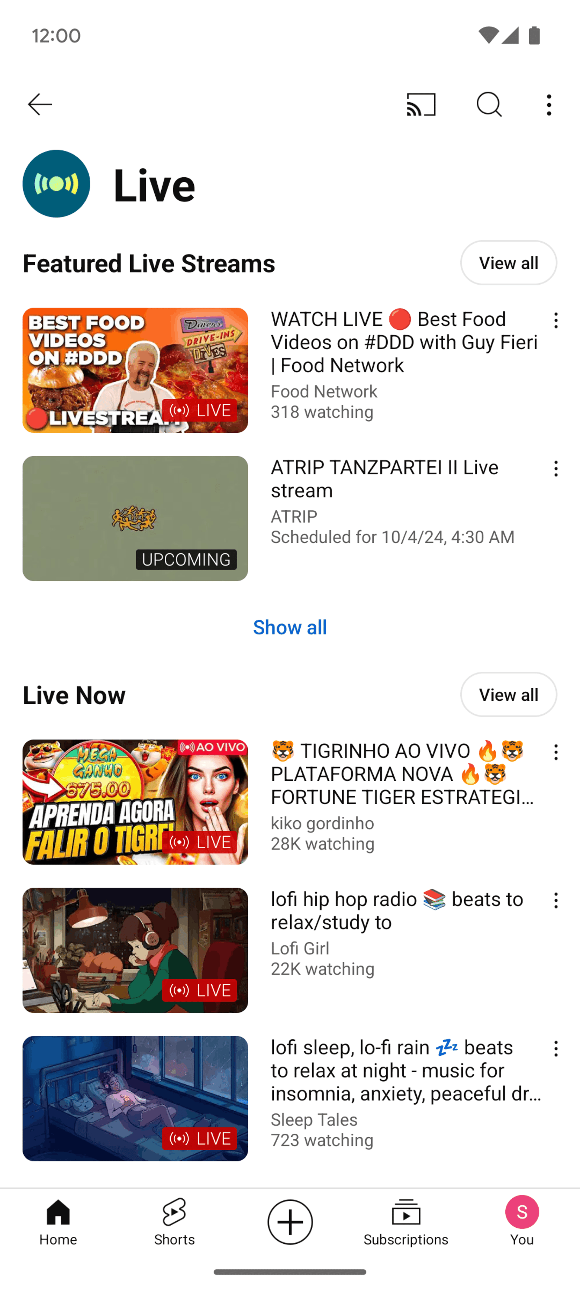 YouTube Android Photo & Video interface screenshot 2