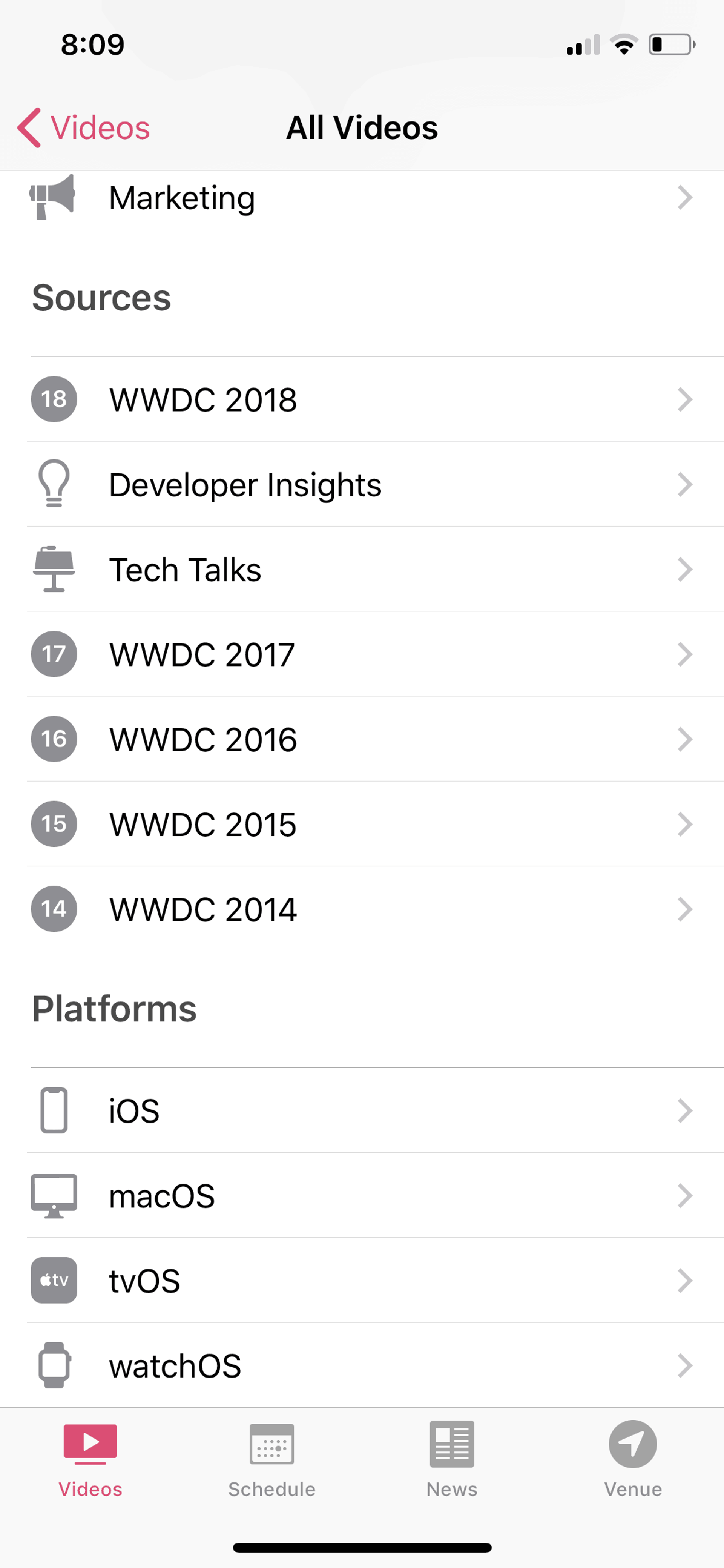 WWDC iOS Reference interface screenshot 16