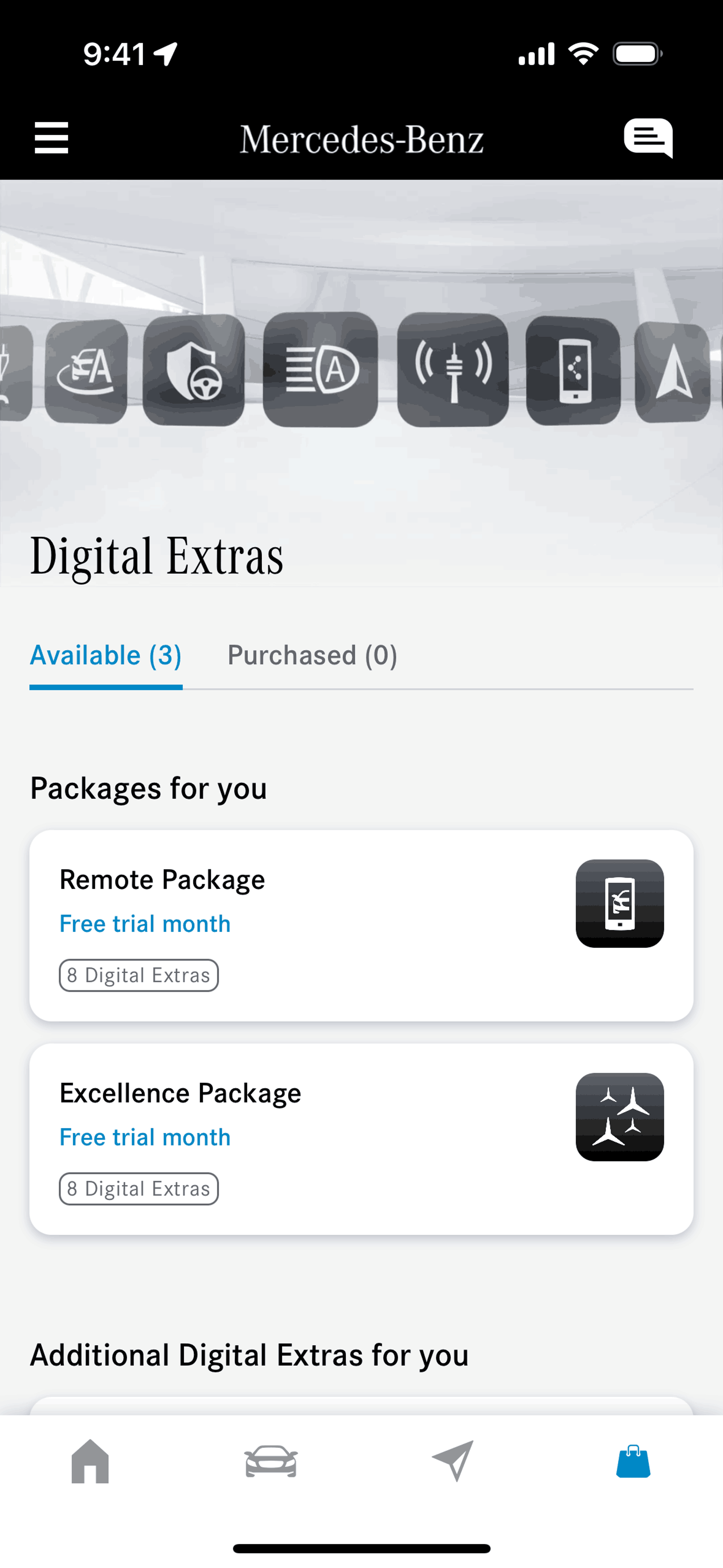 Mercedes-Benz iOS Travel & Transportation interface screenshot 13