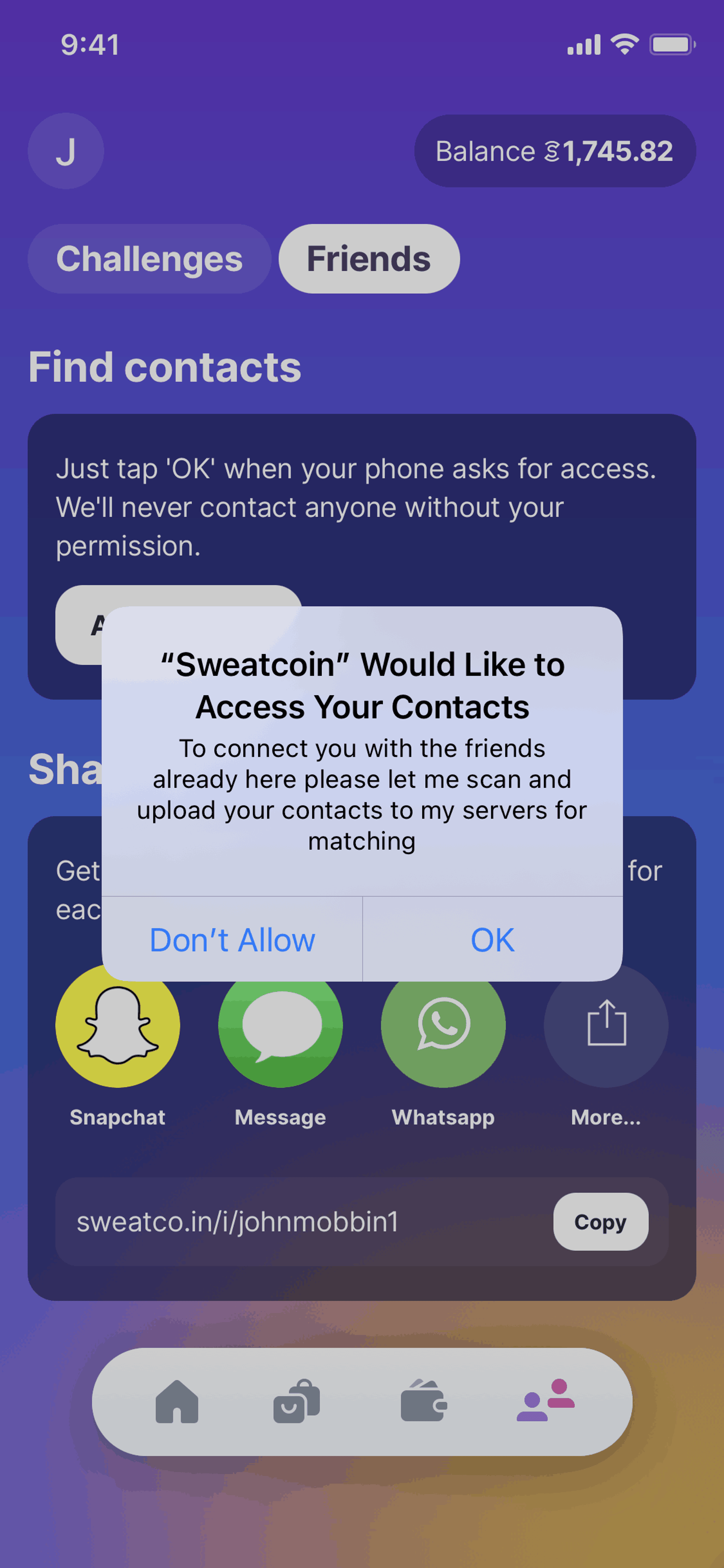 Sweatcoin iOS Health & Fitness interface screenshot 11