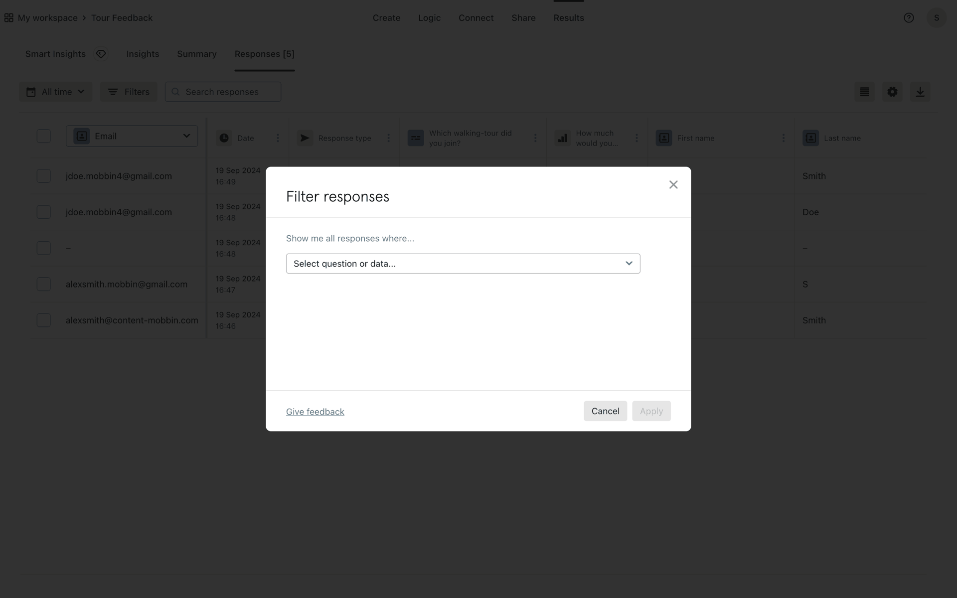 Typeform Web Productivity interface screenshot 24