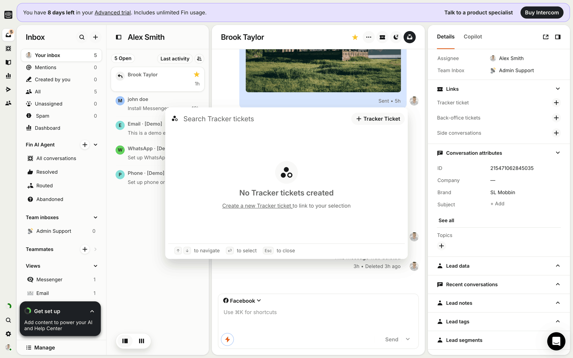 Intercom Web Business interface screenshot 19