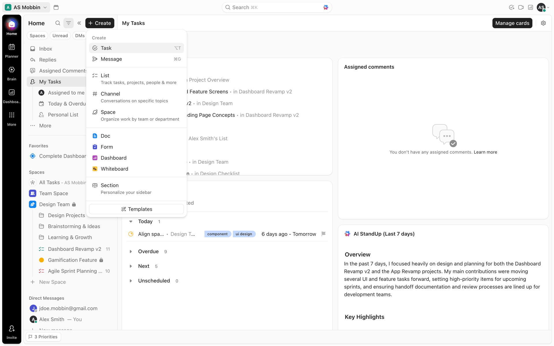 ClickUp Web Business interface screenshot 6