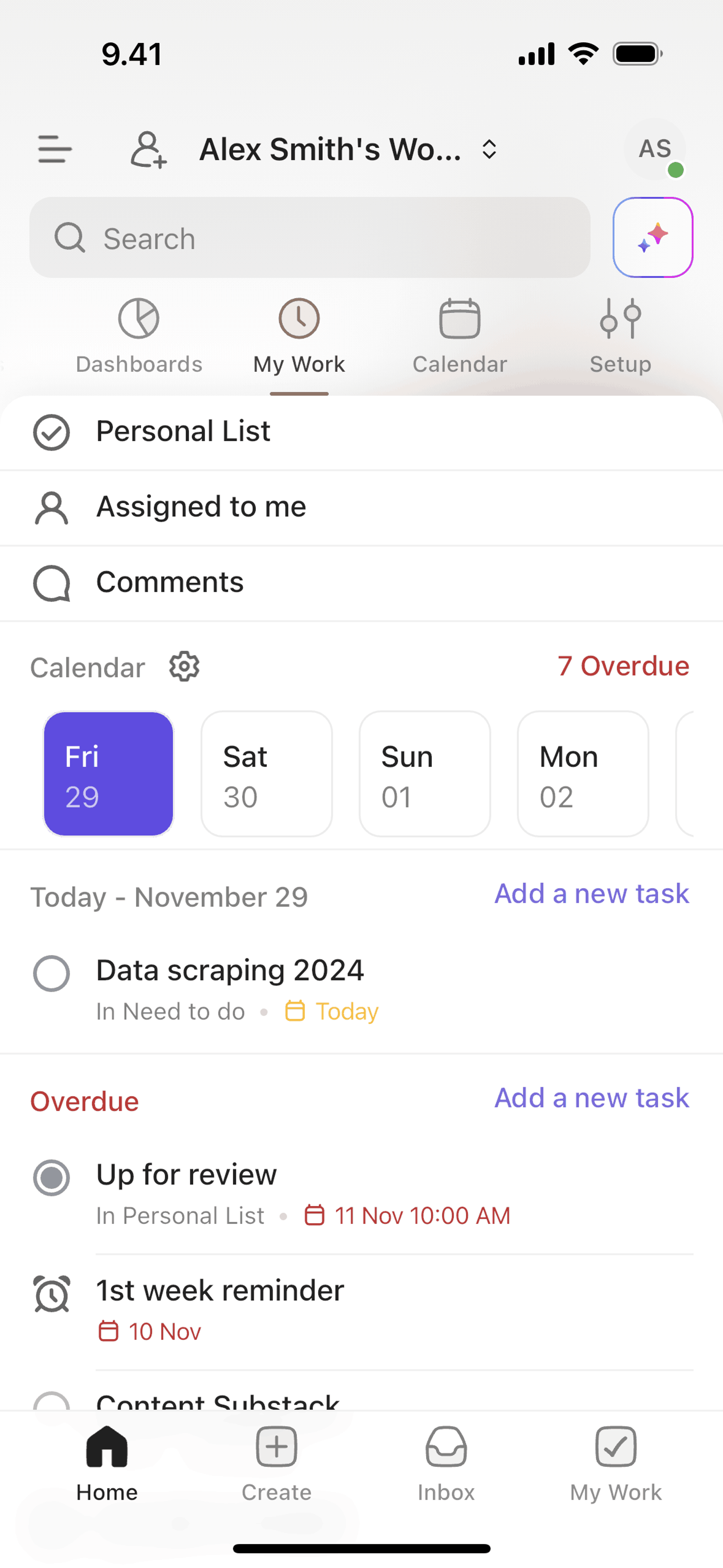 ClickUp iOS Productivity interface screenshot 4