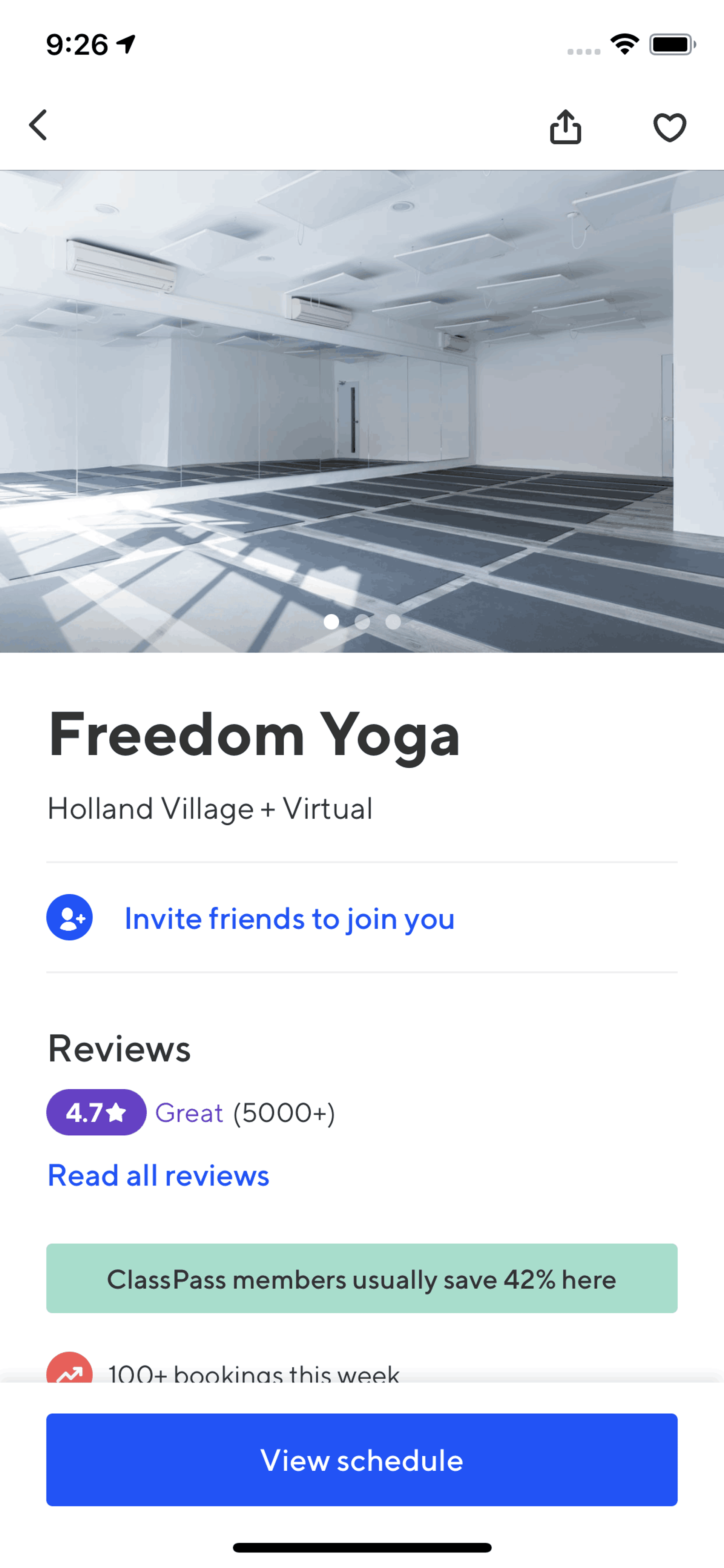 ClassPass iOS Health & Fitness interface screenshot 24