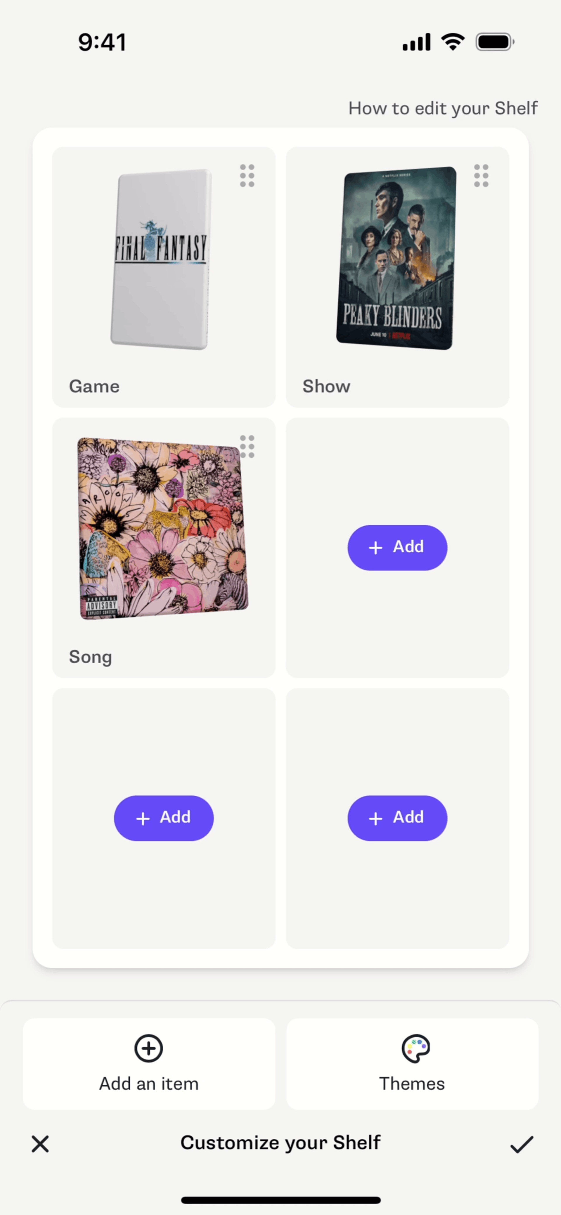 Shelf iOS Utilities interface screenshot 20