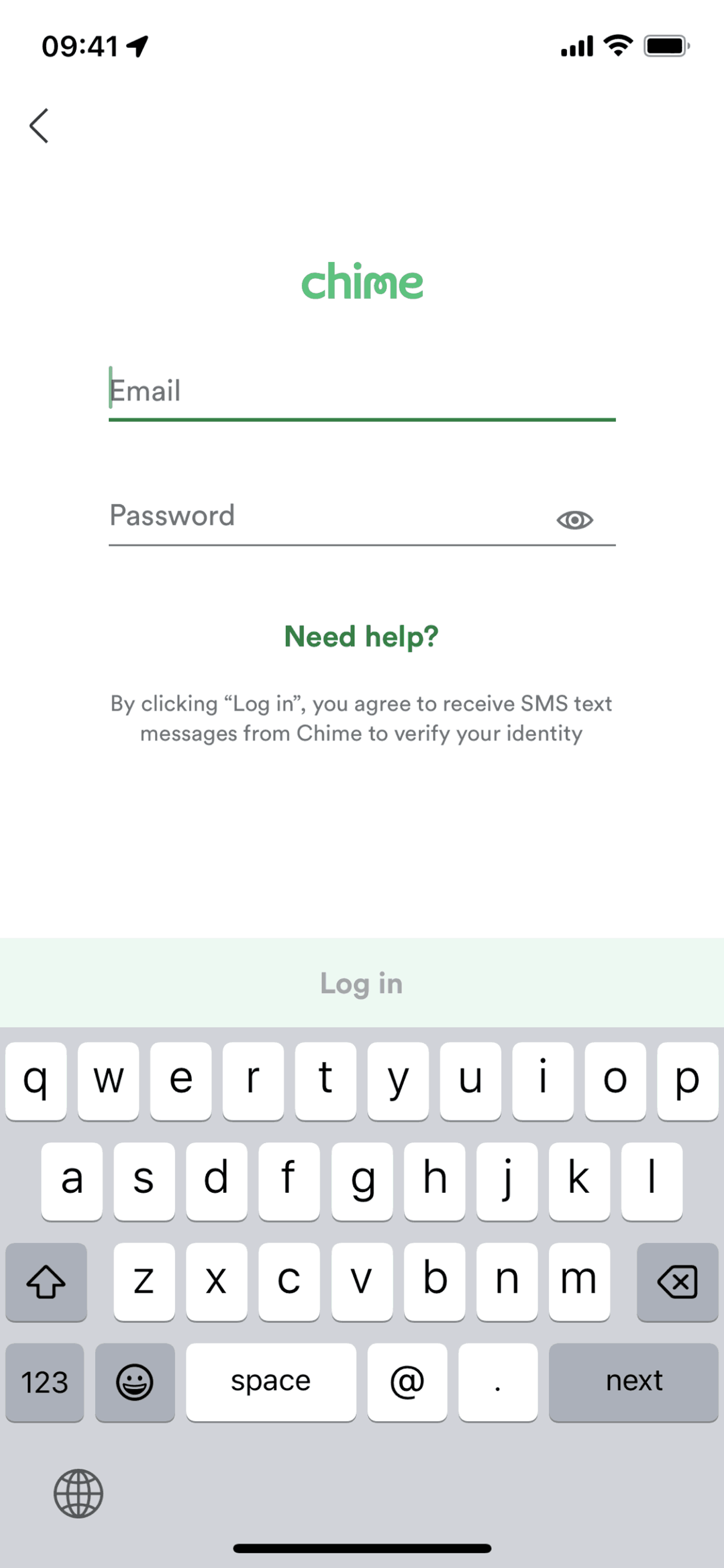 Chime iOS Finance interface screenshot 3