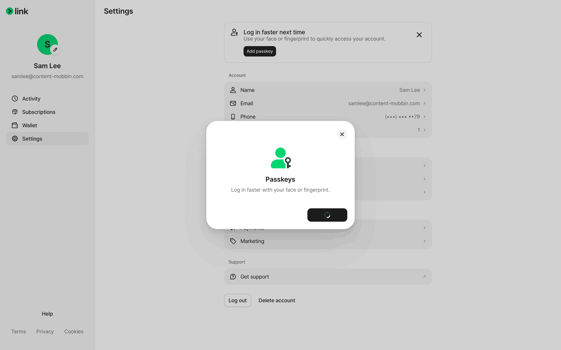 Link Web Finance interface screenshot 22