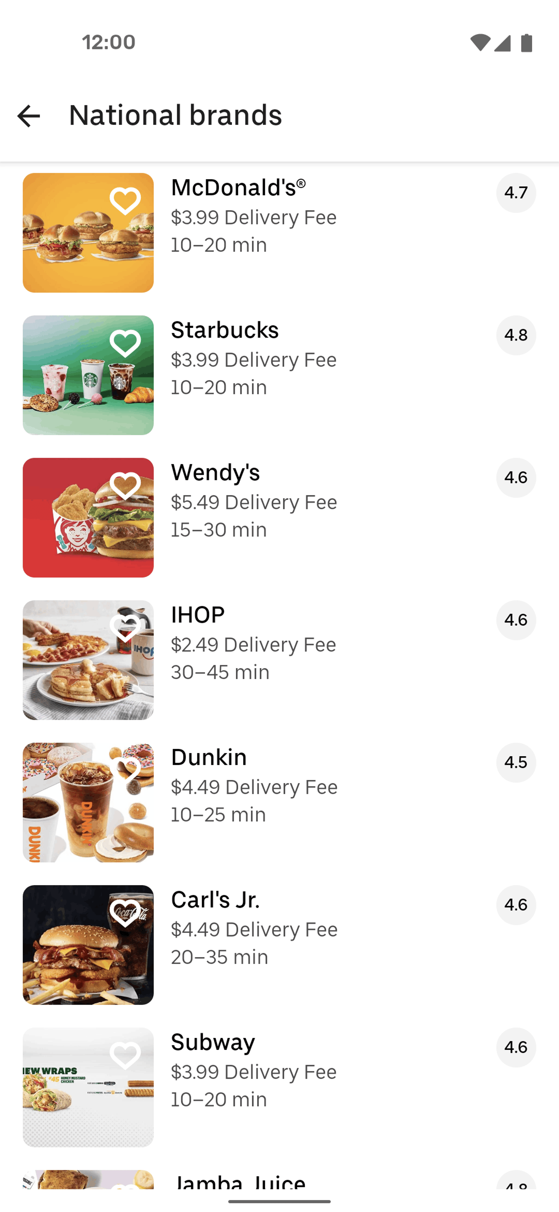 Uber Eats Android Food & Drink interface screenshot 13
