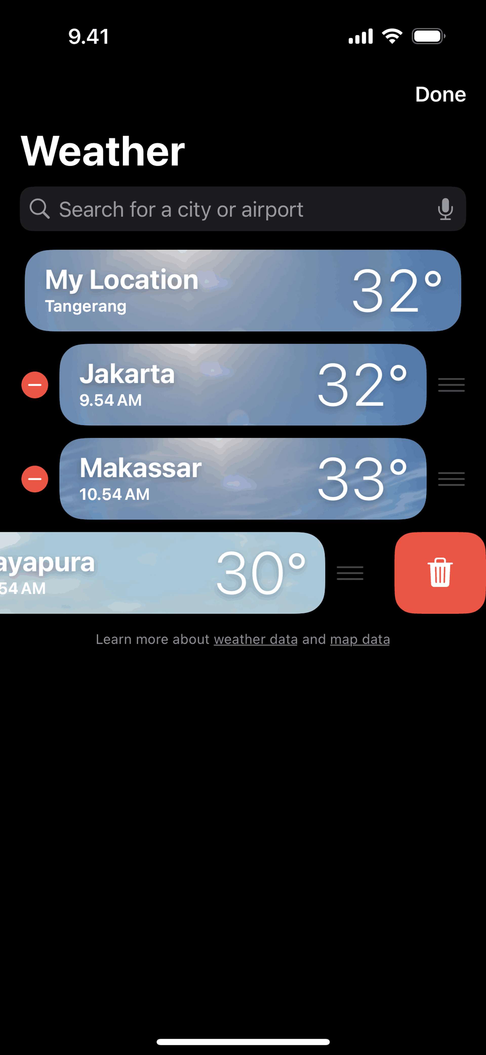 Weather iOS Lifestyle interface screenshot 24