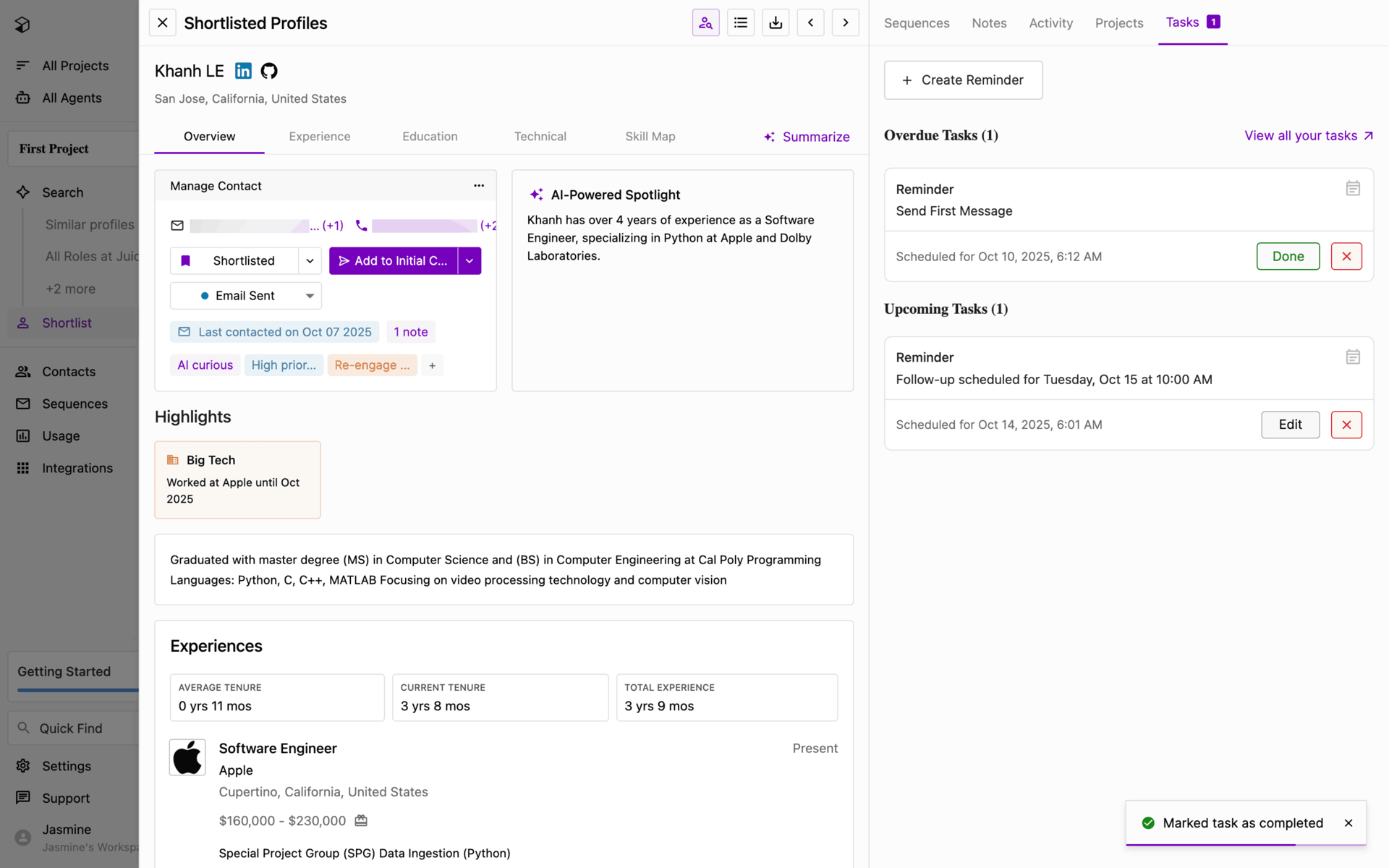 Juicebox Web Jobs & Recruitment interface screenshot 17