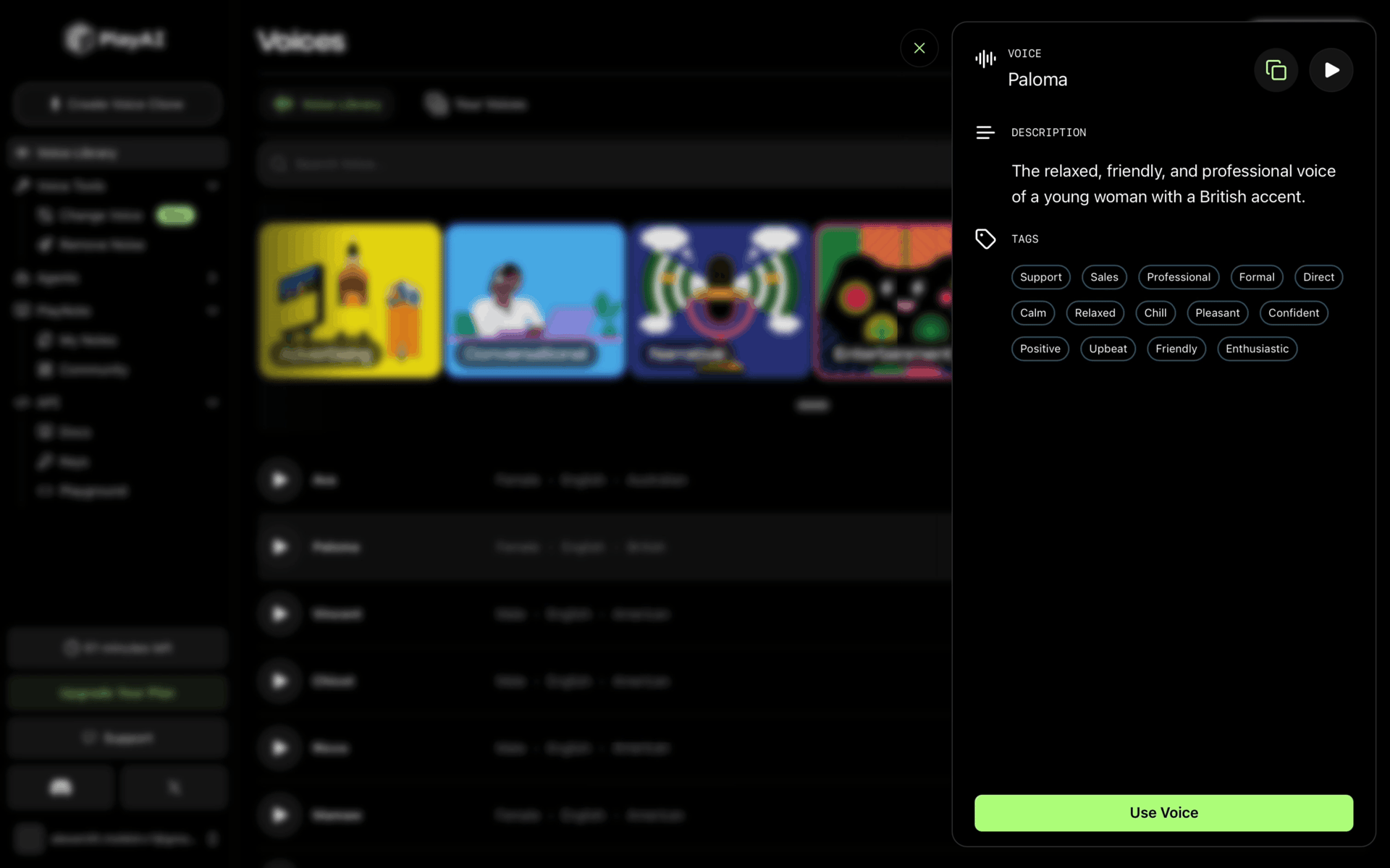 PlayAI Web AI interface screenshot 23