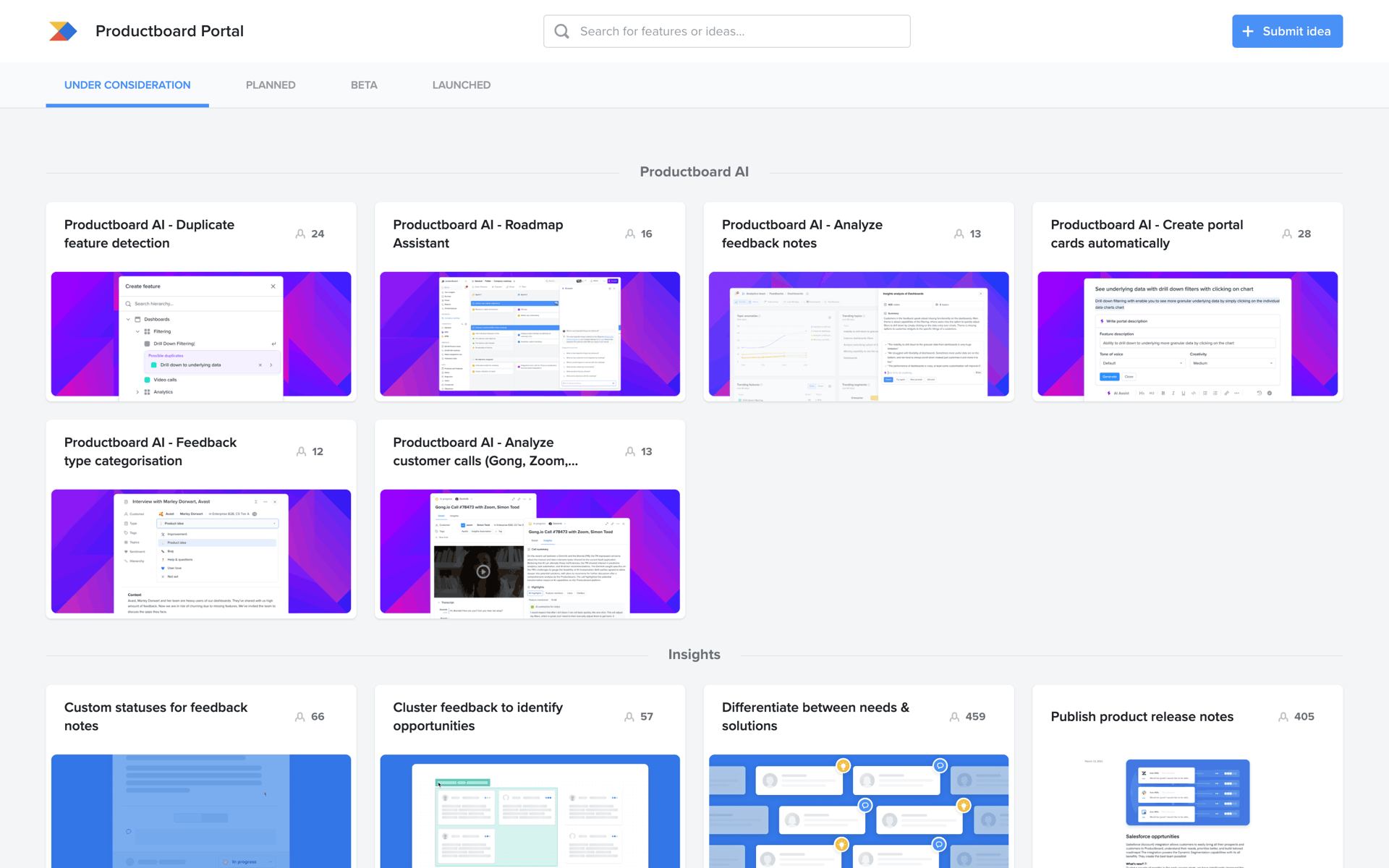 Productboard Web Business interface screenshot 19