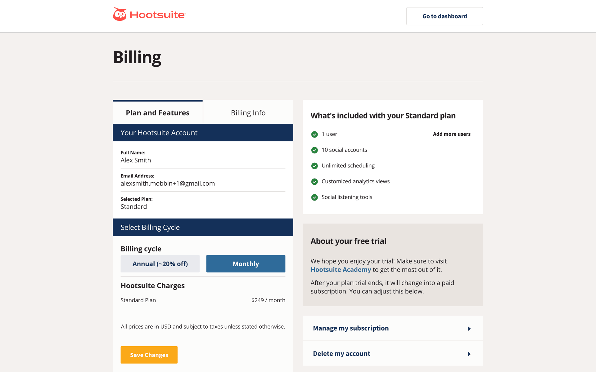 Hootsuite Web Business interface screenshot 18