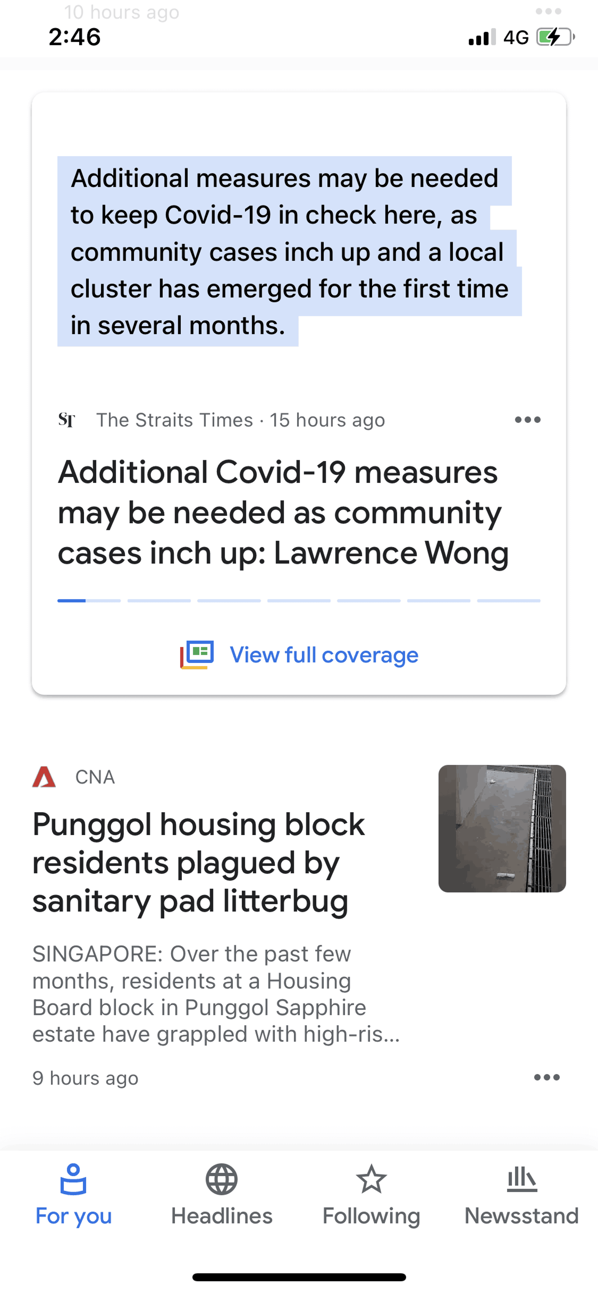 Google News iOS News interface screenshot 13