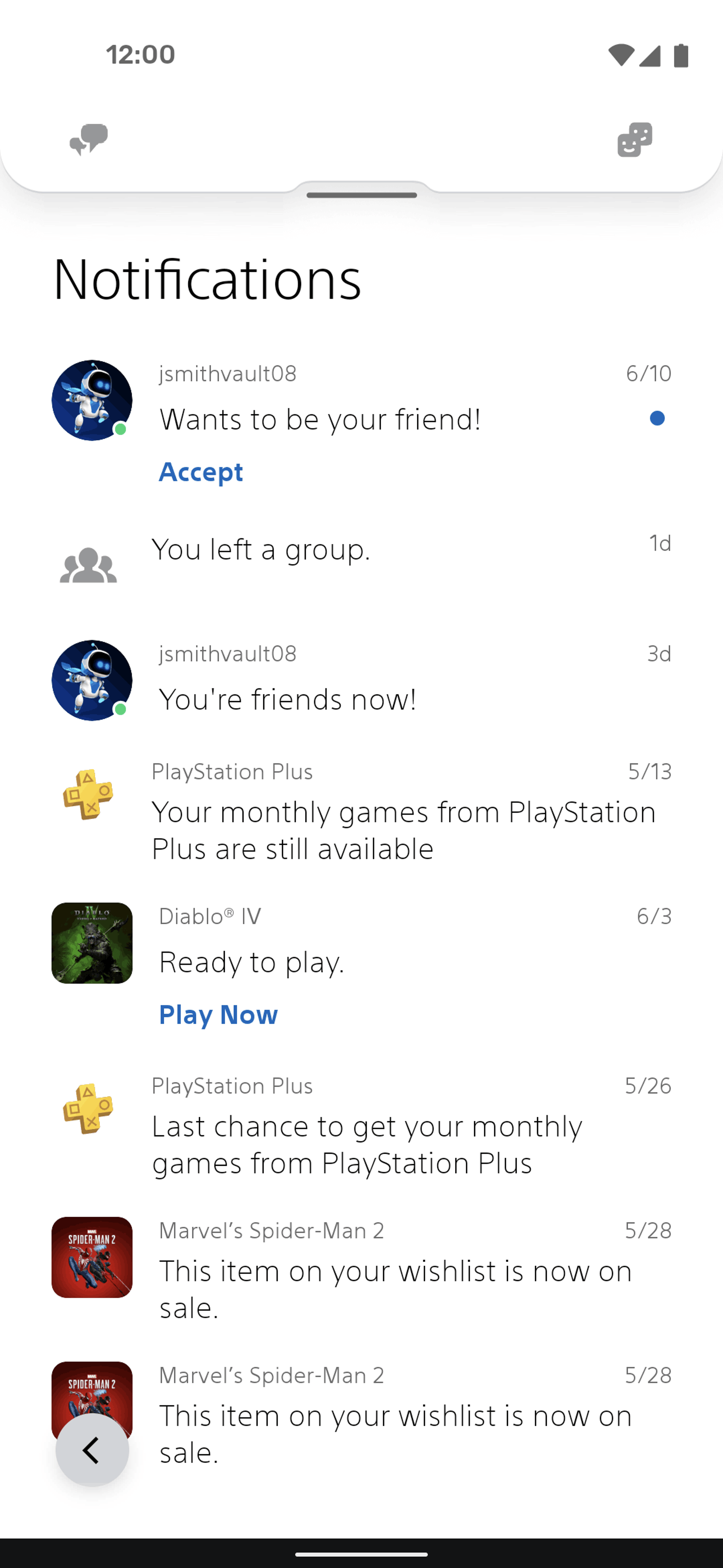 PlayStation App Android Entertainment interface screenshot 12