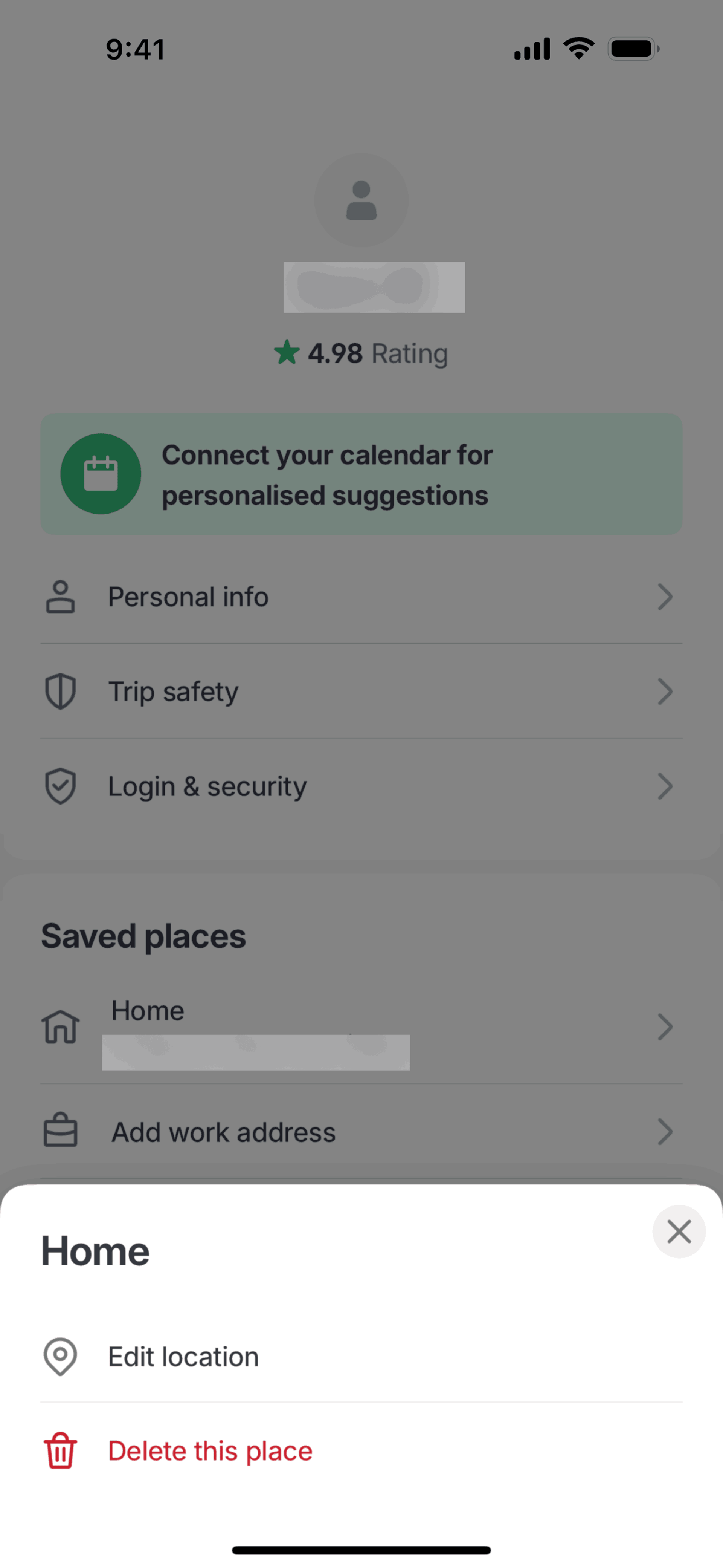 Bolt iOS Travel & Transportation interface screenshot 7