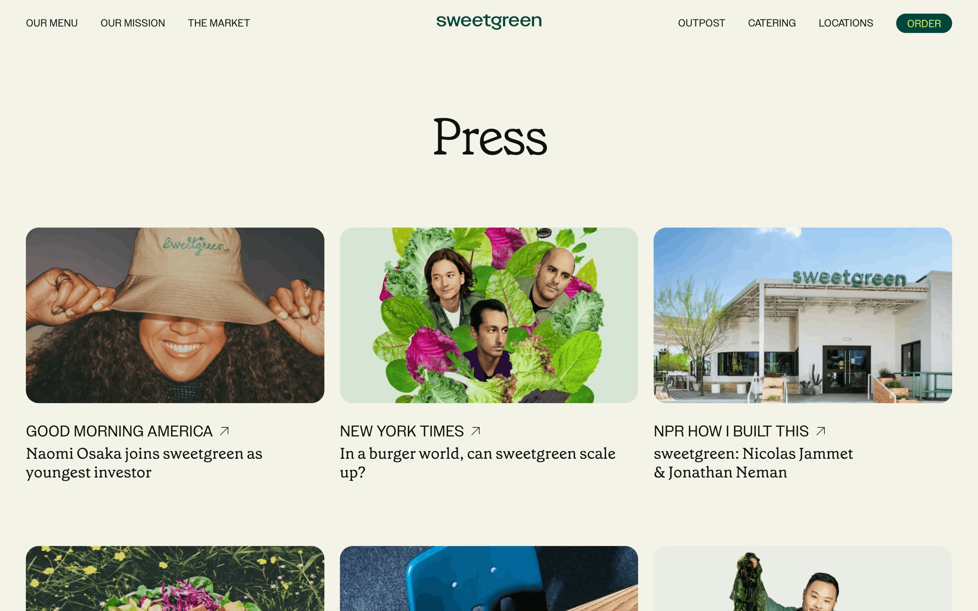 sweetgreen Web Food & Drink interface screenshot 22