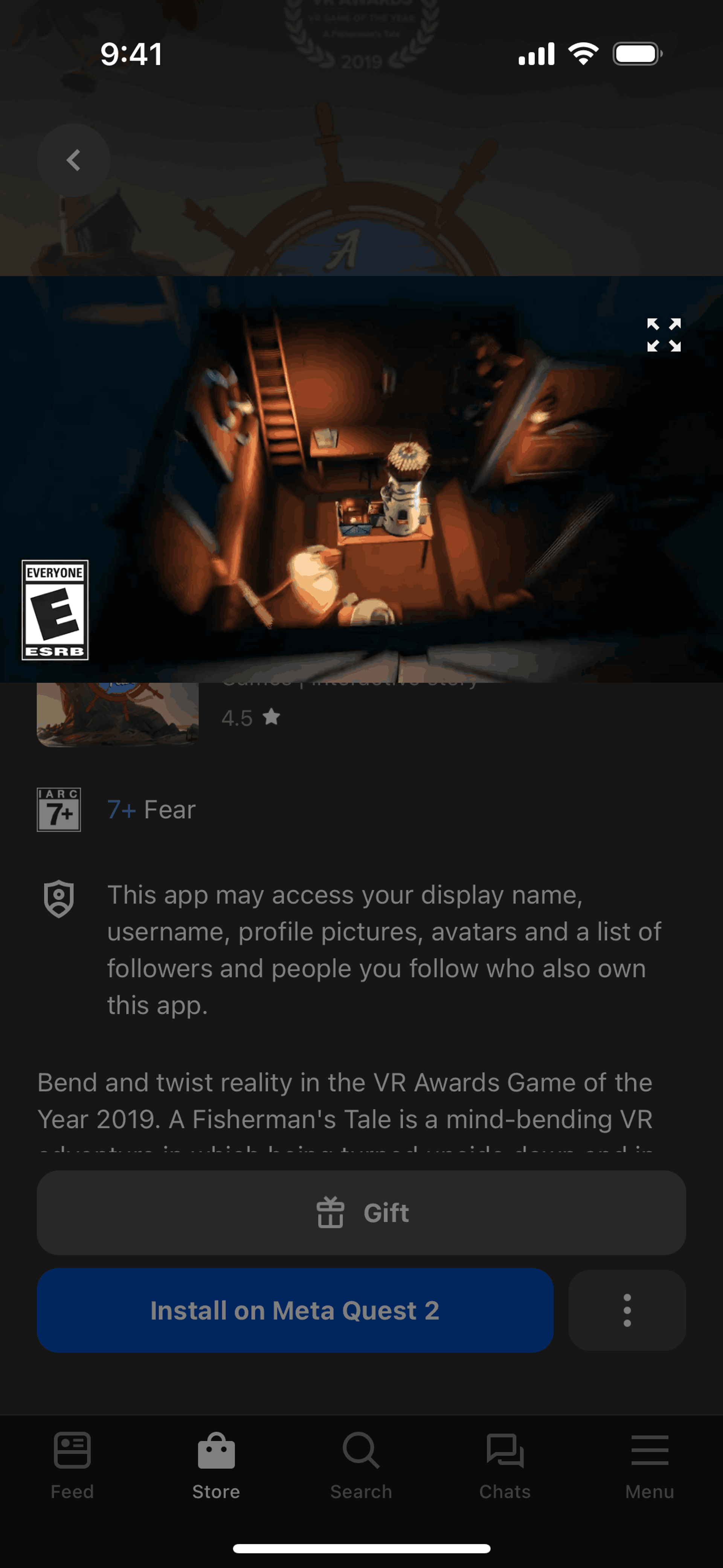 Meta Quest iOS Entertainment interface screenshot 15
