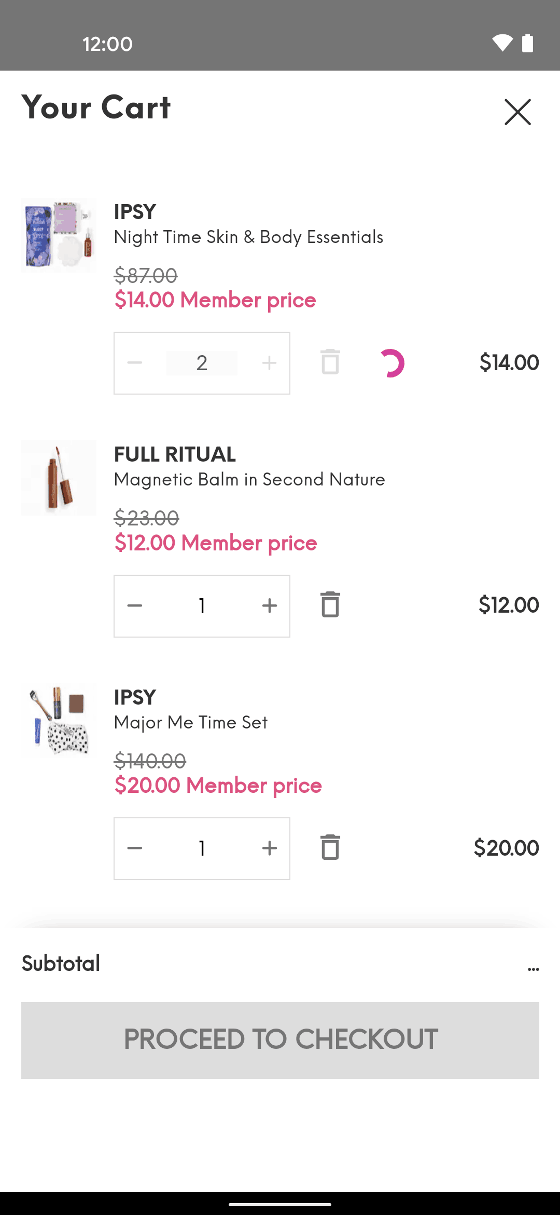 IPSY Android Shopping interface screenshot 21