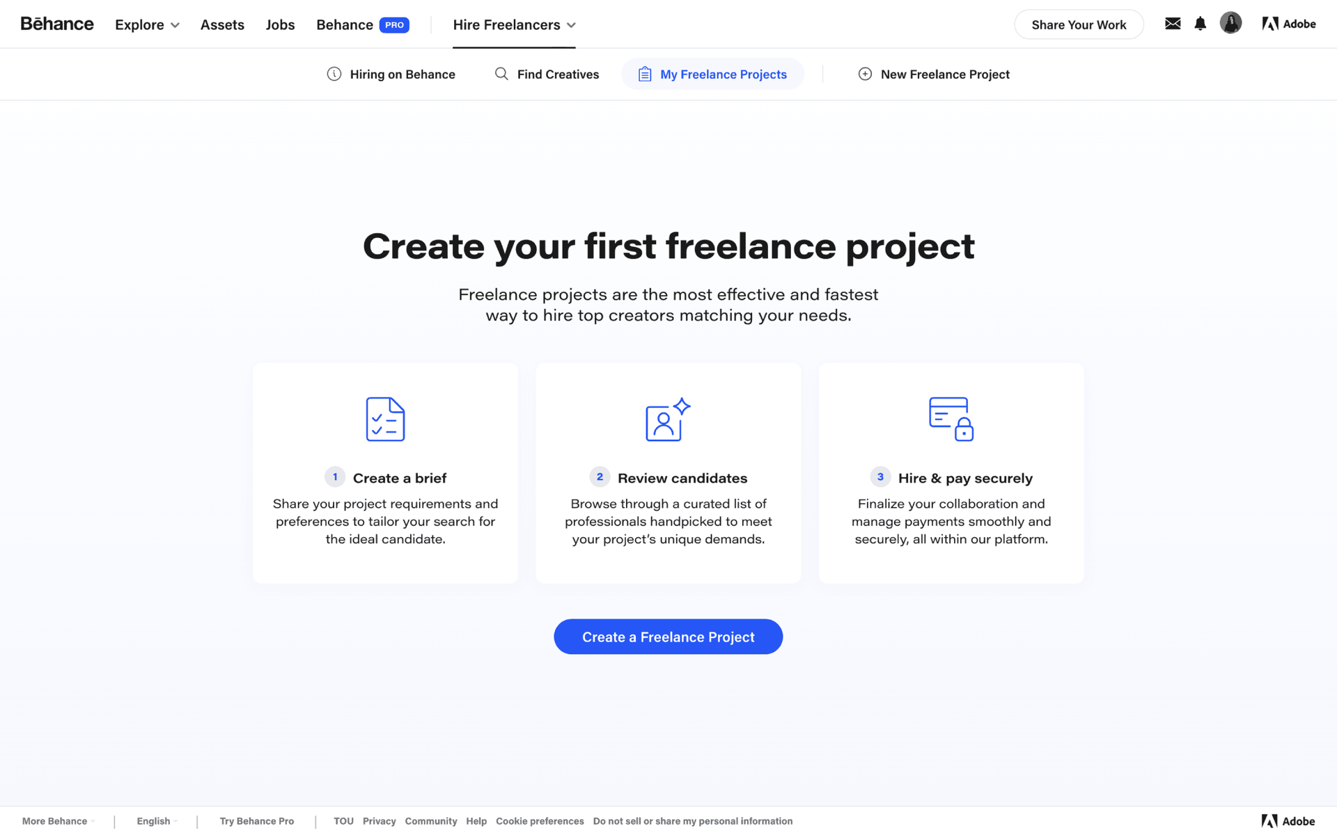 Behance Web Photo & Video interface screenshot 13