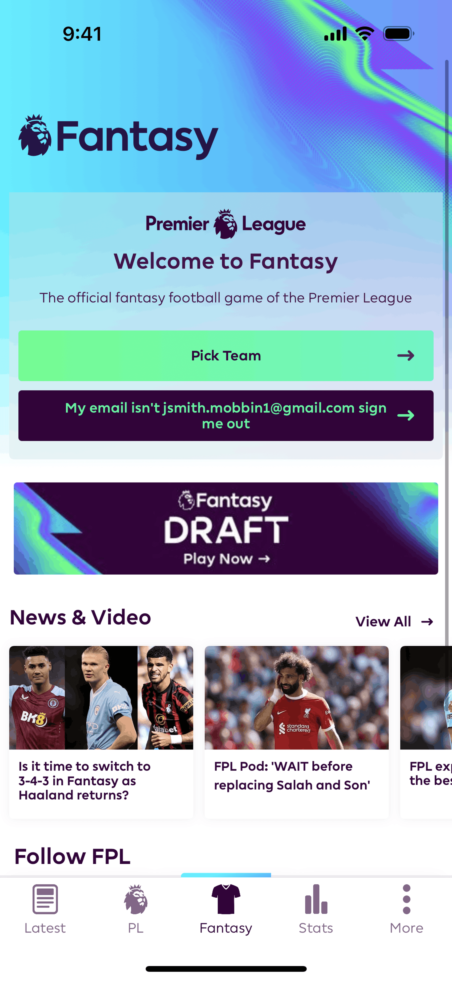 Premier League iOS Sports interface screenshot 9