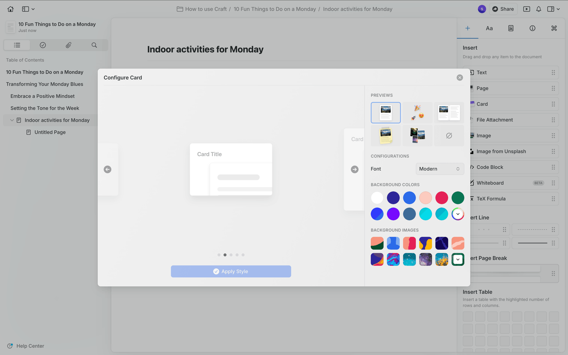 Craft Web AI interface screenshot 21