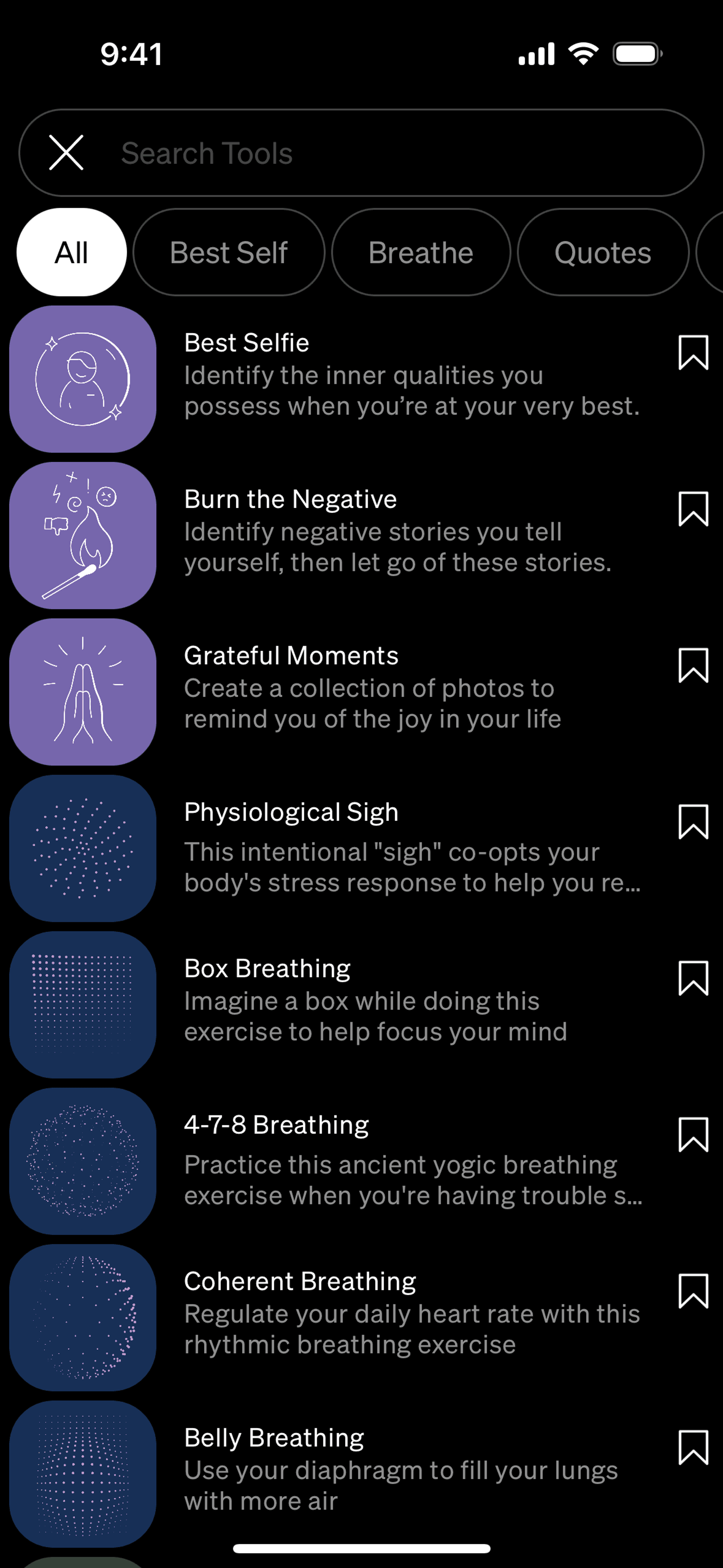 How We Feel iOS Health & Fitness interface screenshot 20