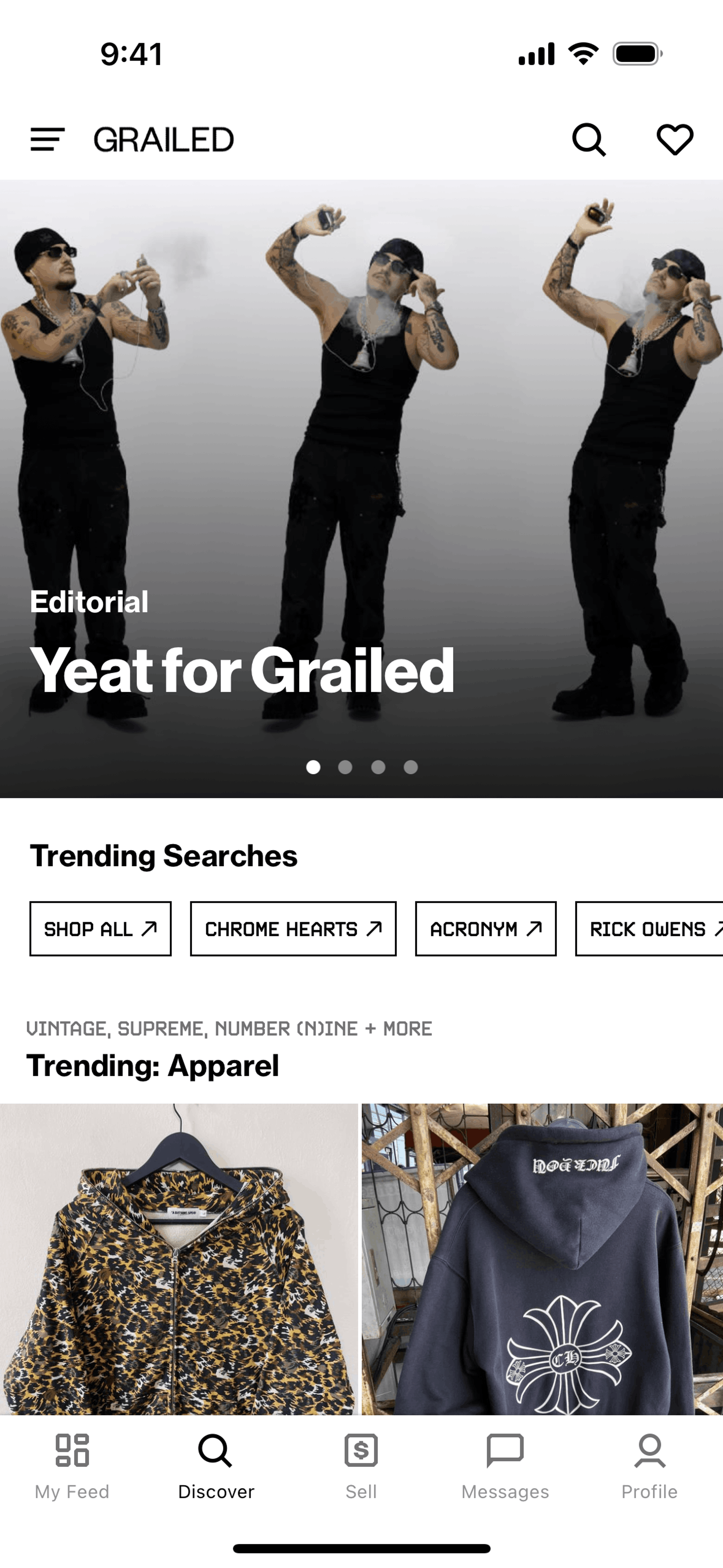 Grailed iOS Shopping interface screenshot 3