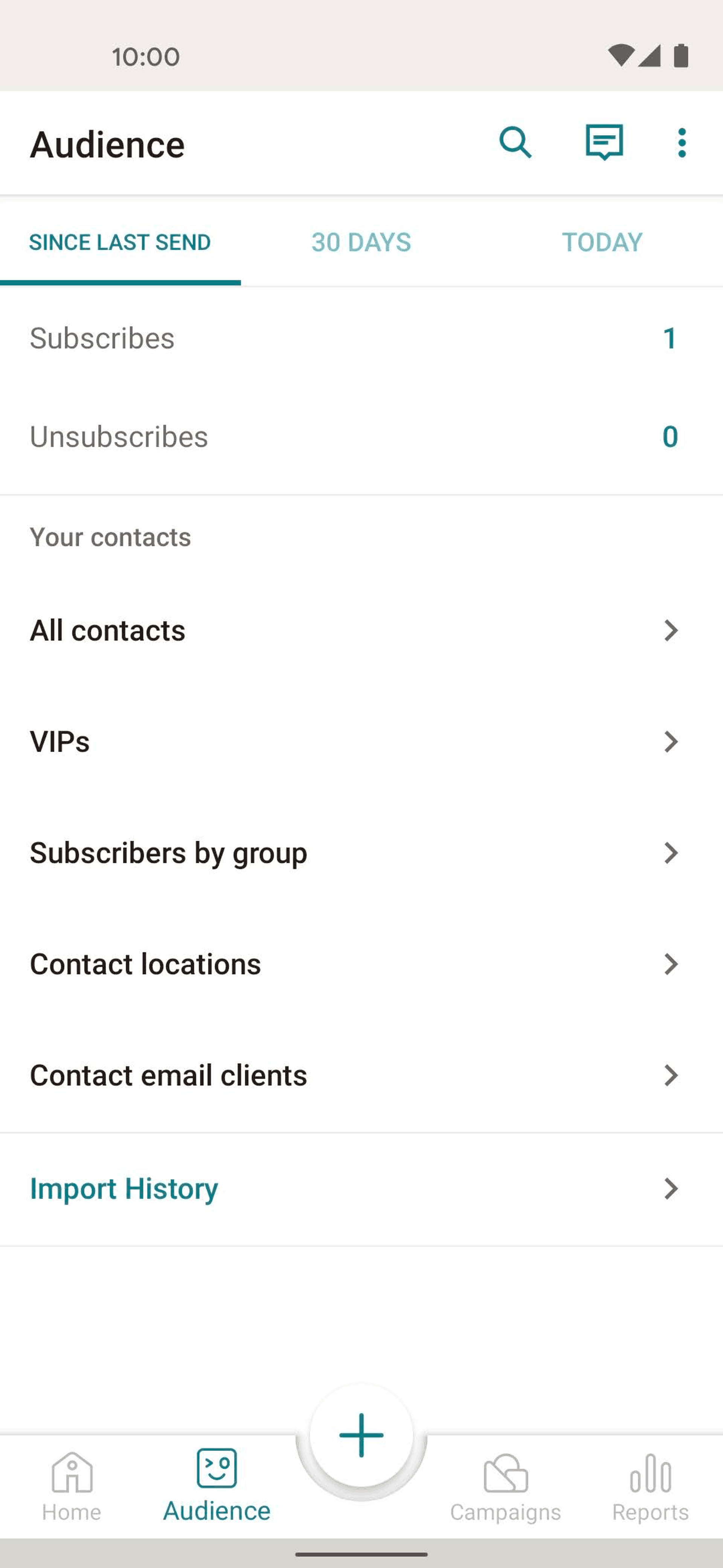 Mailchimp Android Business interface screenshot 6