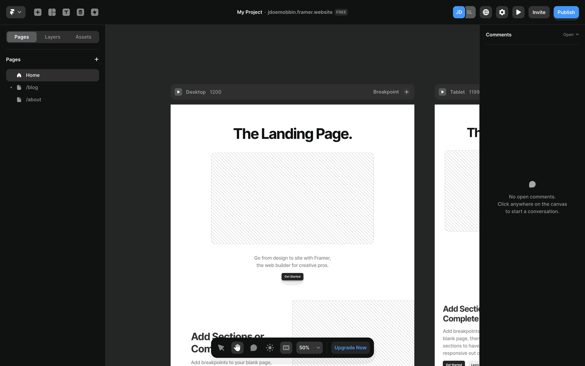 Framer Web AI interface screenshot 21