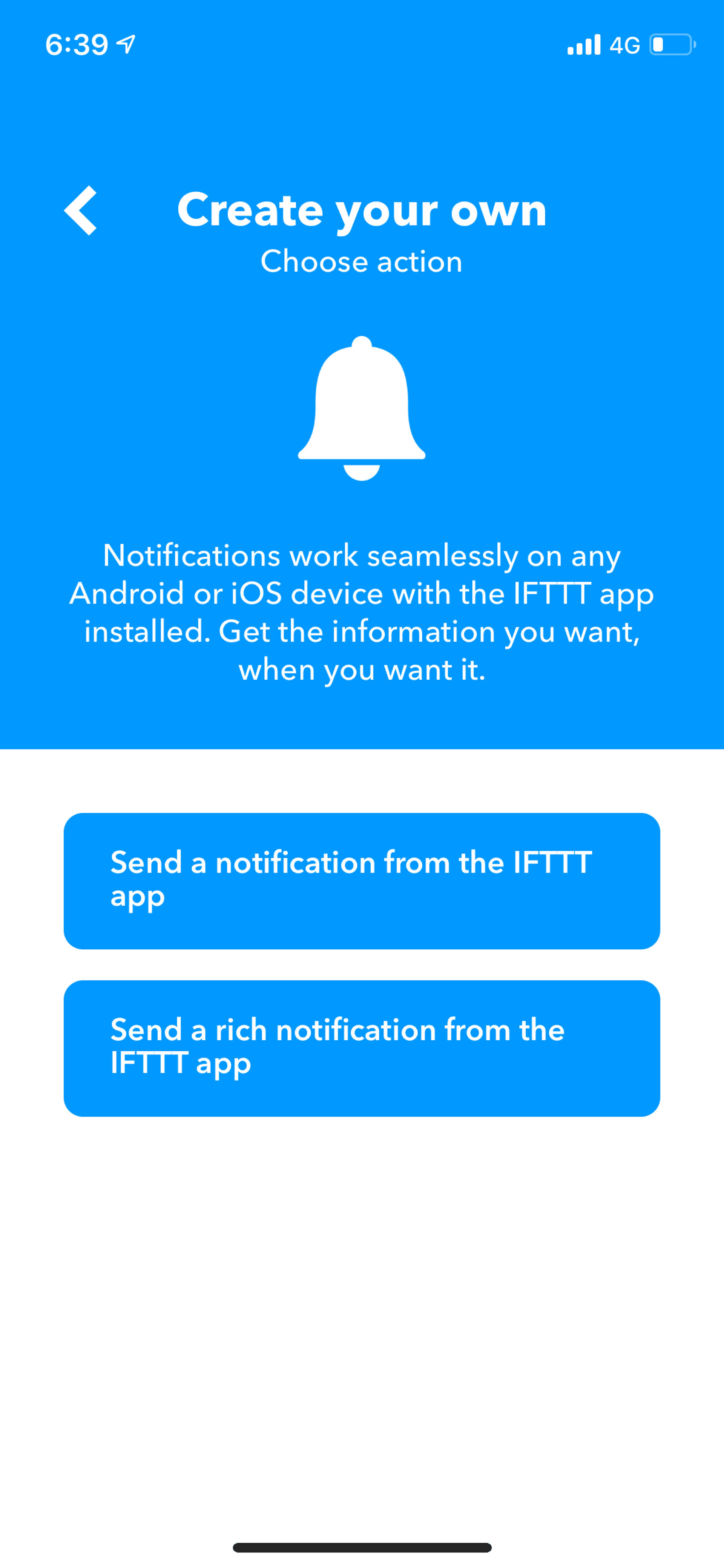 IFTTT iOS Productivity interface screenshot 21