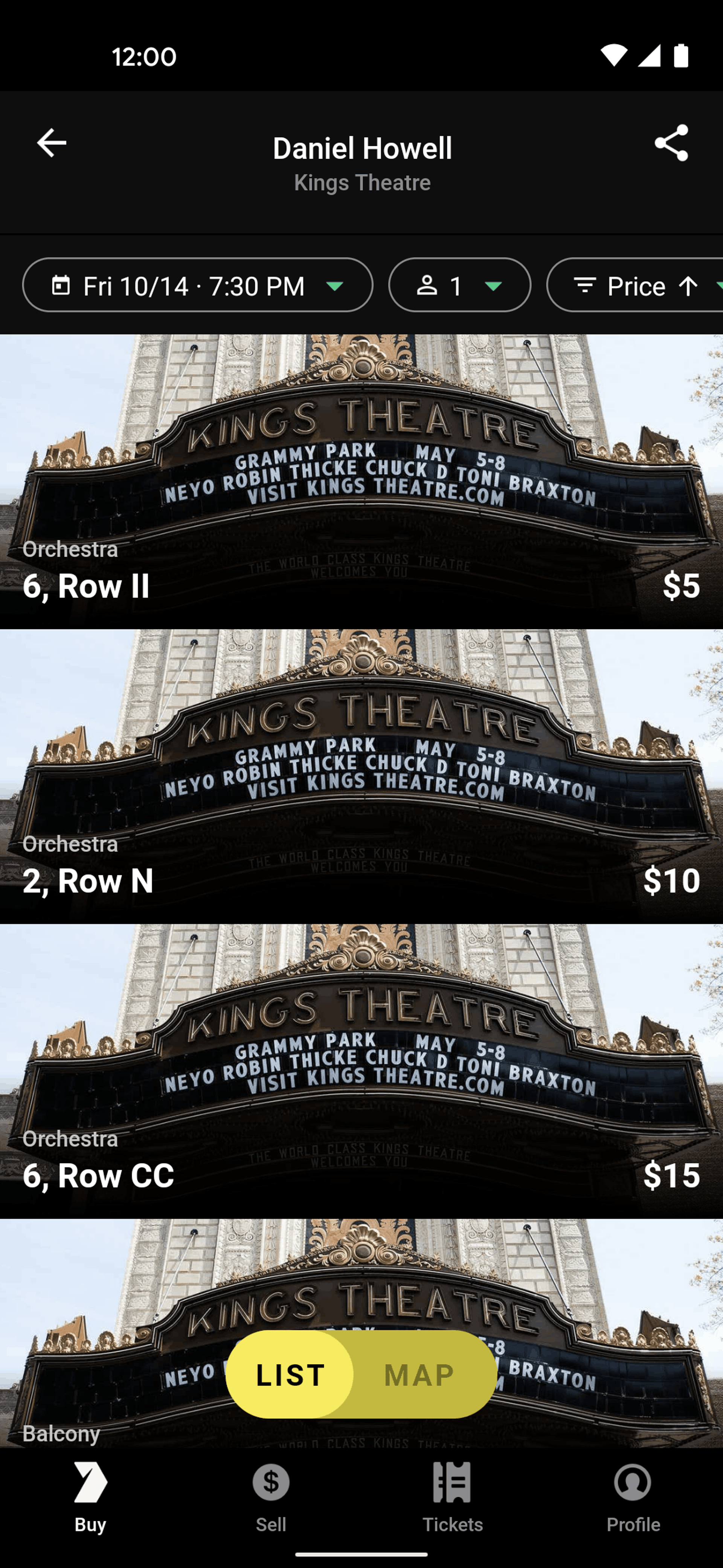 Gametime Android Entertainment interface screenshot 12