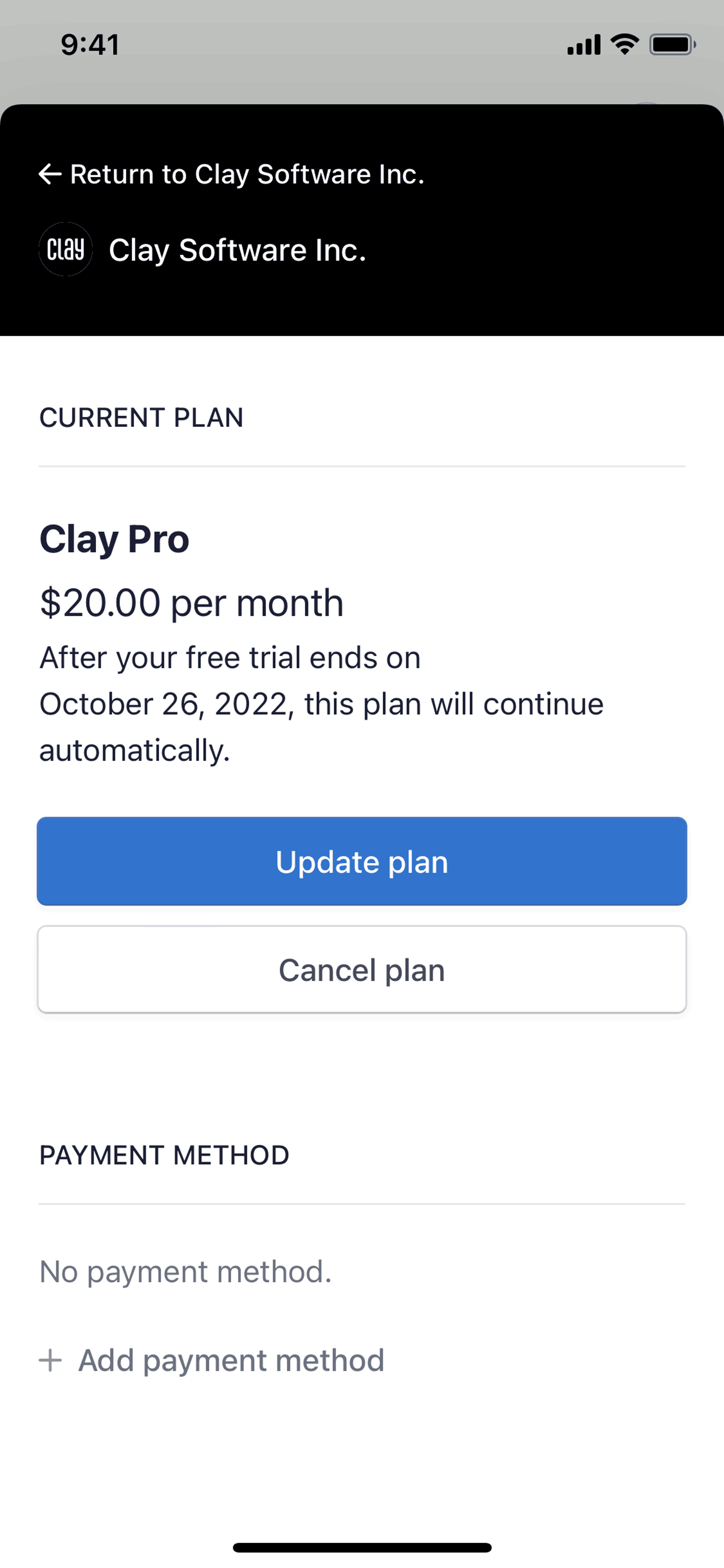 Clay iOS Productivity interface screenshot 24