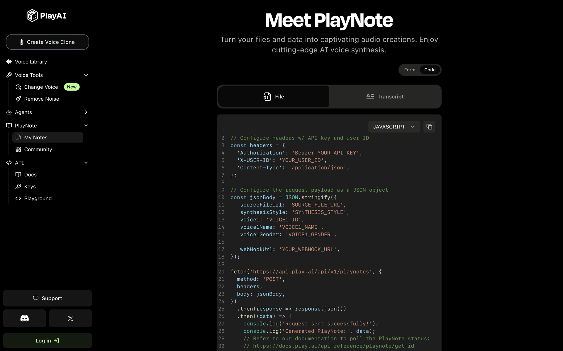 PlayAI Web AI interface screenshot 7