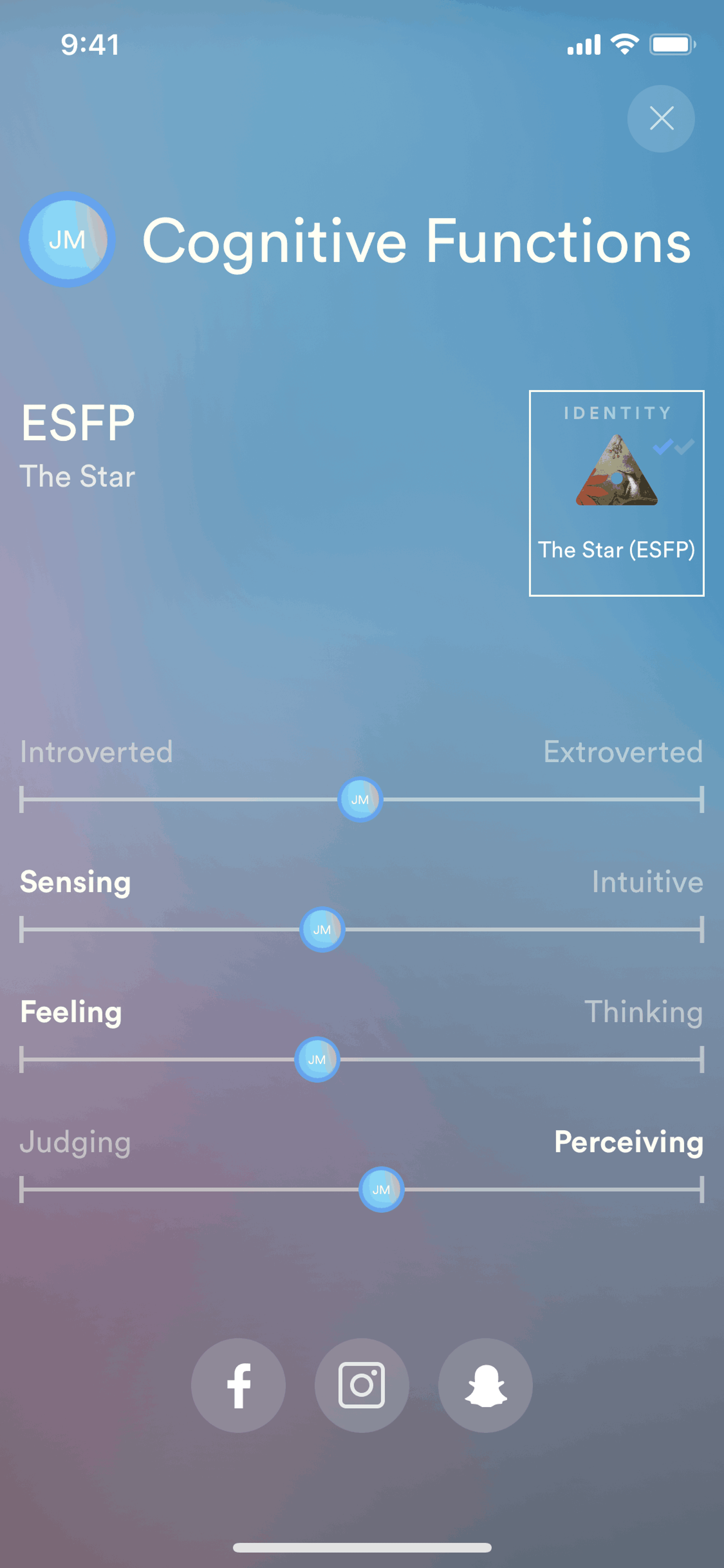 Dimensional iOS Social Networking interface screenshot 12